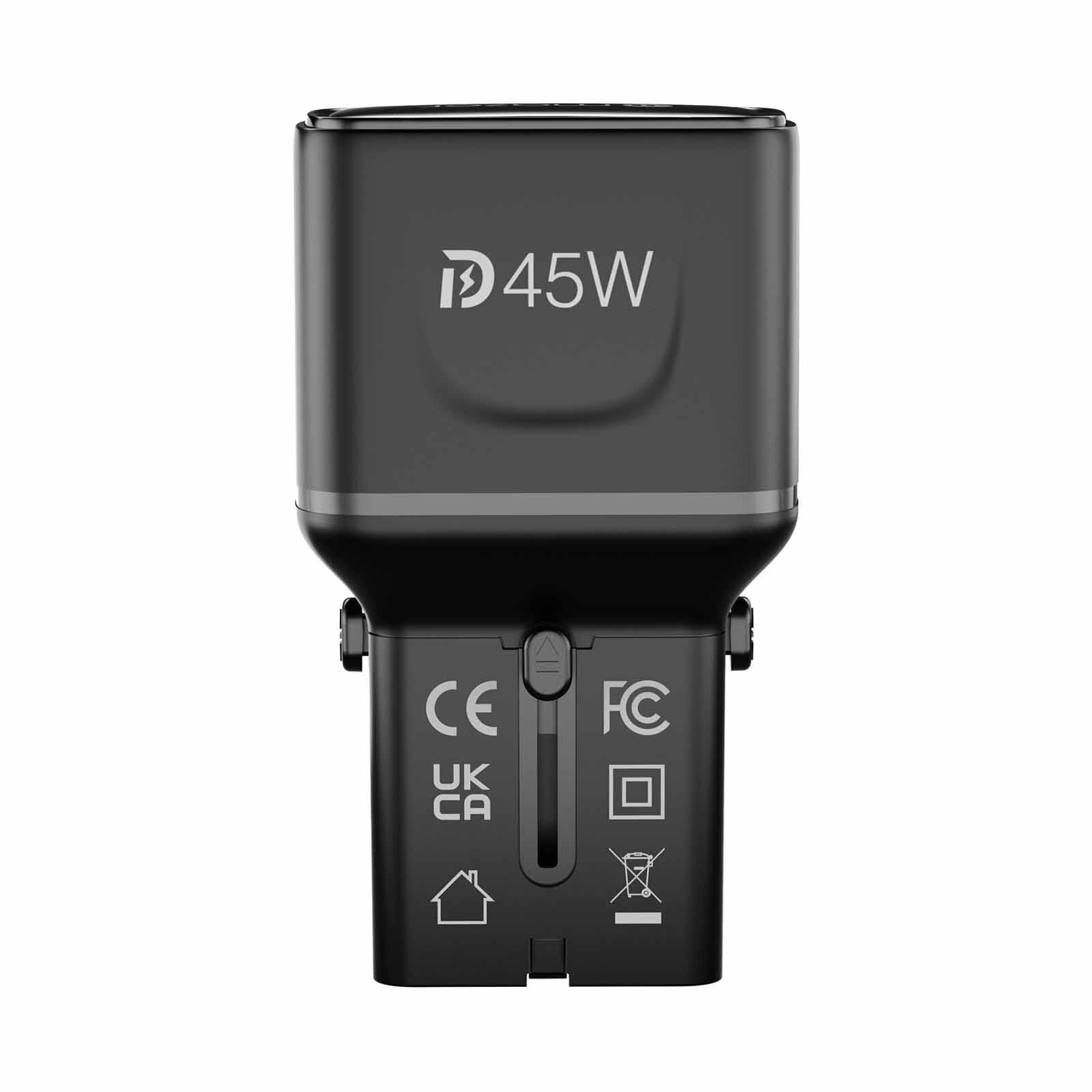 MAZER Infinitetravel Pocket Gan Pd45w 2c Travel Charger-black M-IFTRAVEL545-BK-image 5