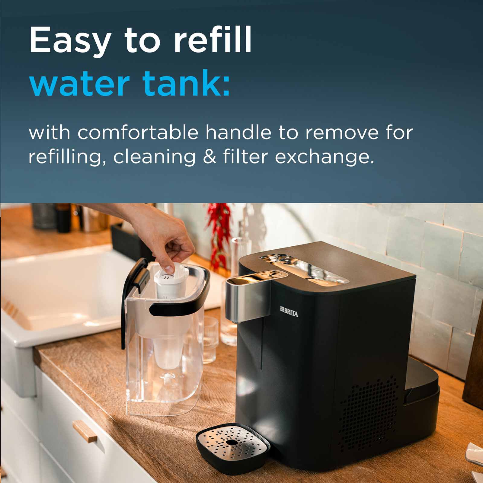 BRITA Hot & Cold Water Dispenser (5.3l) - Black CUBE 2.0 - BLACK-image 8
