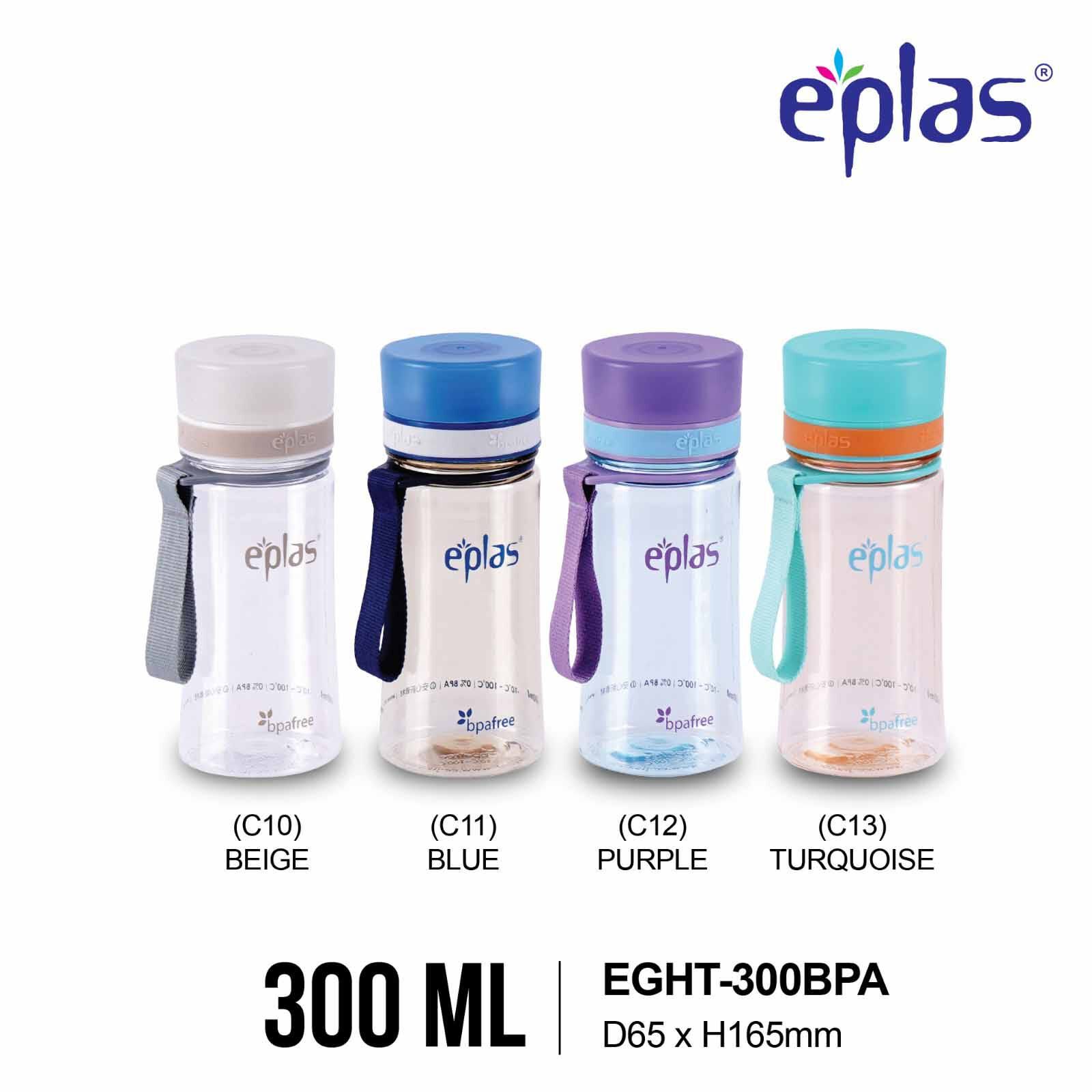 EPLAS Eplas Eght-300bpa (300ml) Clear Bottles - Turquoise EGHT-300 - TURQUOISE-image 2
