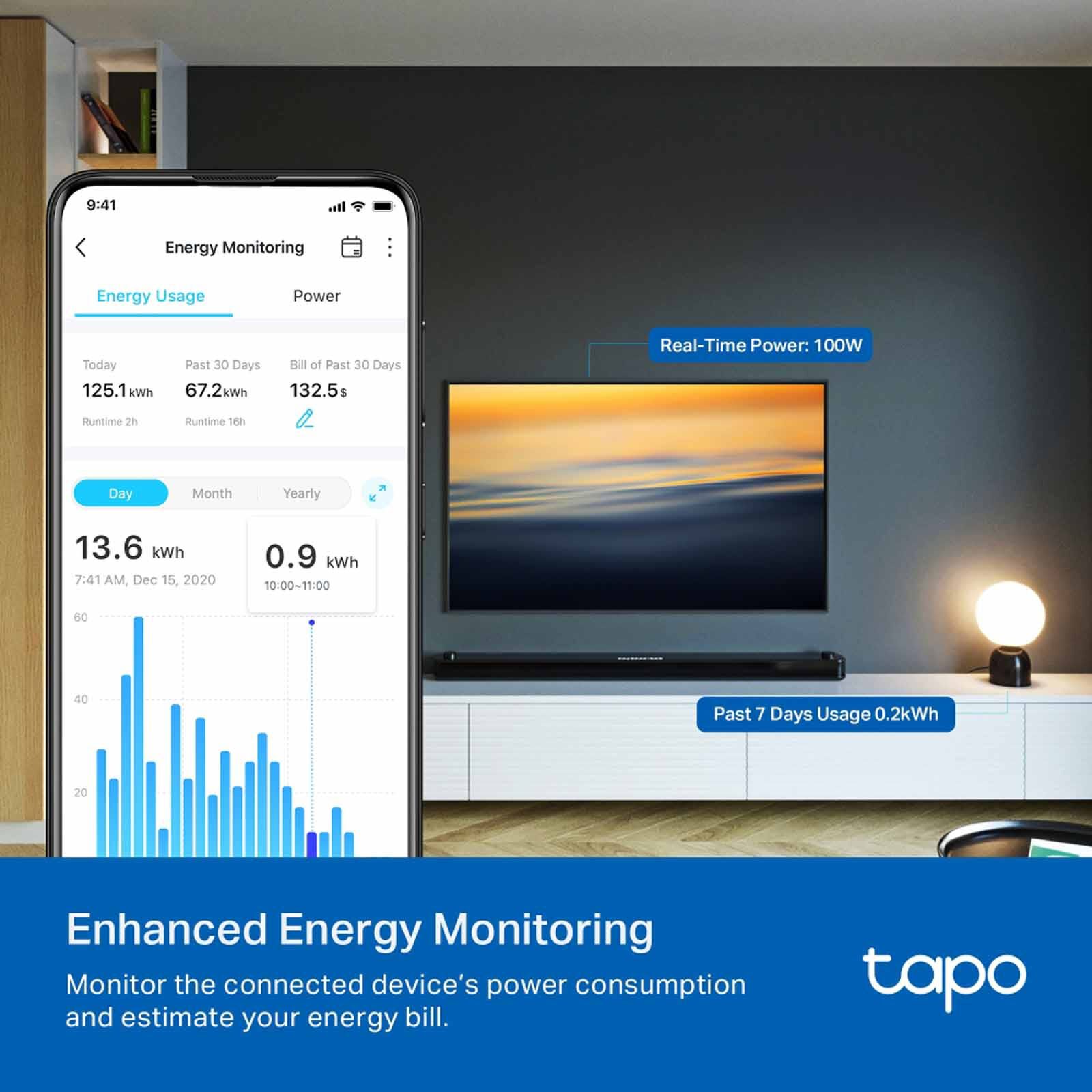 TP LINK Mini Smart Wi-fi Plug, Energy Monitoring, Matter TPL-TAPO P110M-image 3