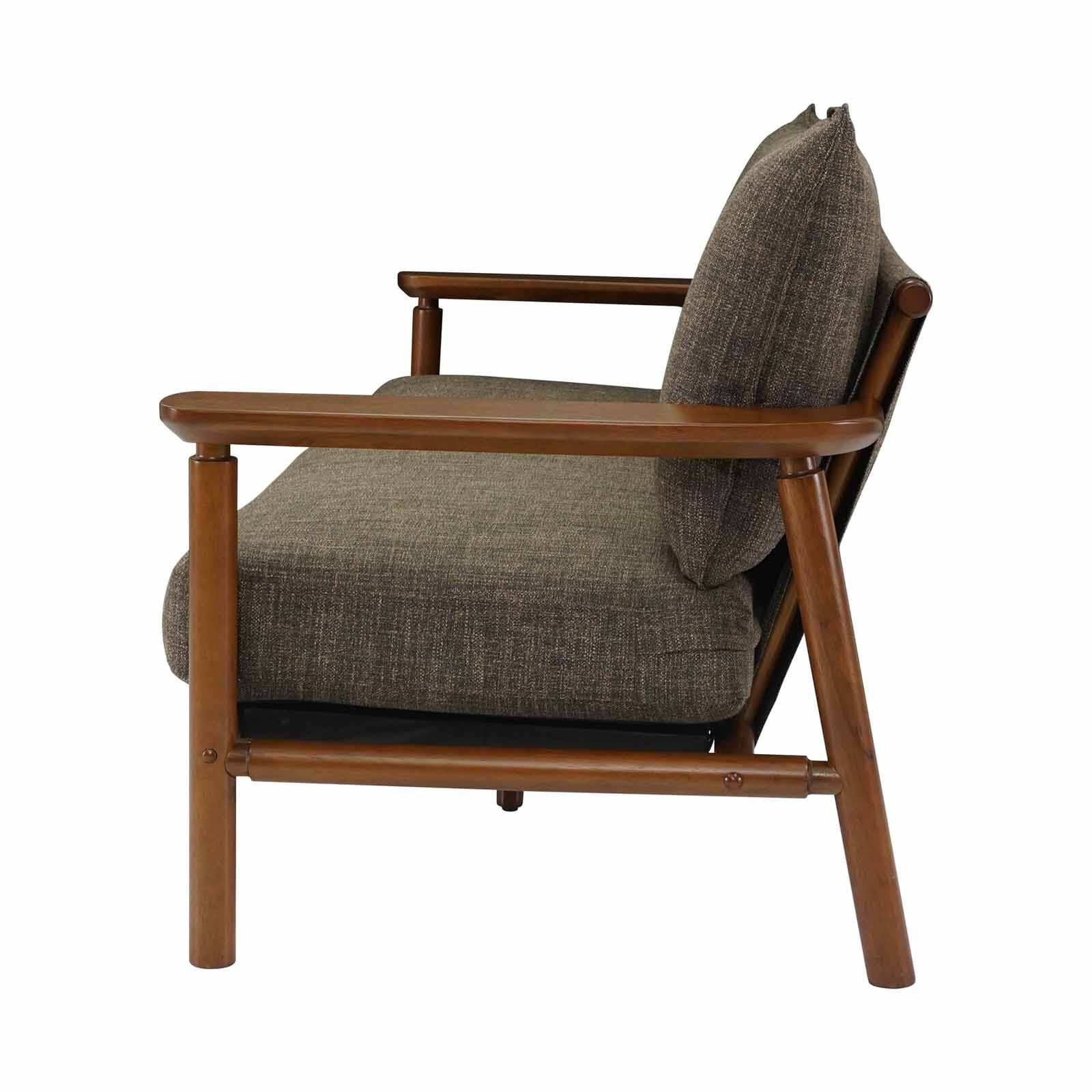 MUZE 3 Seater Sofa (fab) Brown Fabric Sofa MERU-image 4