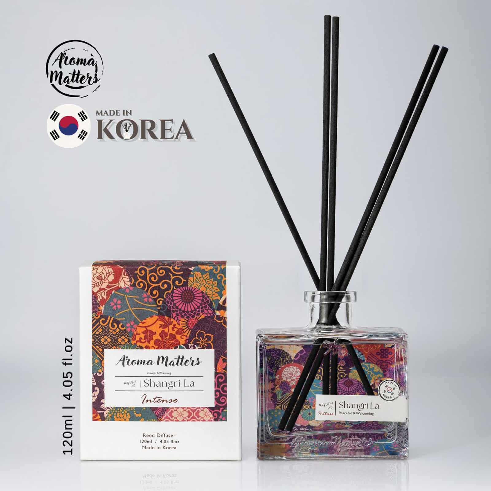 AROMA MATT Shangri La Intense Reed Diffuser 4.05 Fl.oz (120ml) BOTTLE120-SHANGRI LA INTENSE-image 1