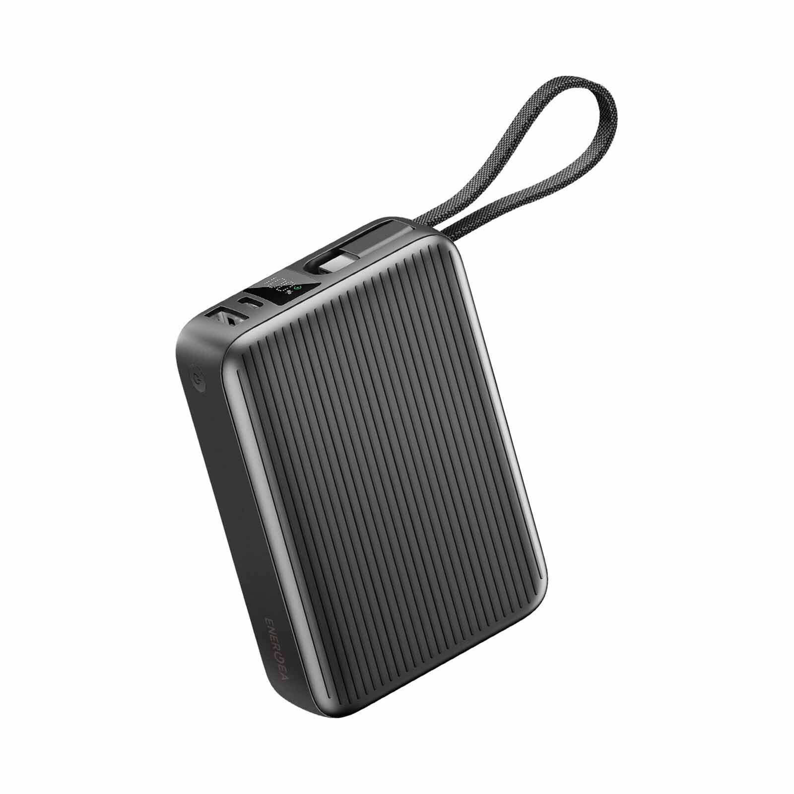 ENERGEA Integra Ultra 45, 20000mah Powerbank With Built In Usb-c Cable Pd45w - Gun INT-20K45-GUN-3C-image 1