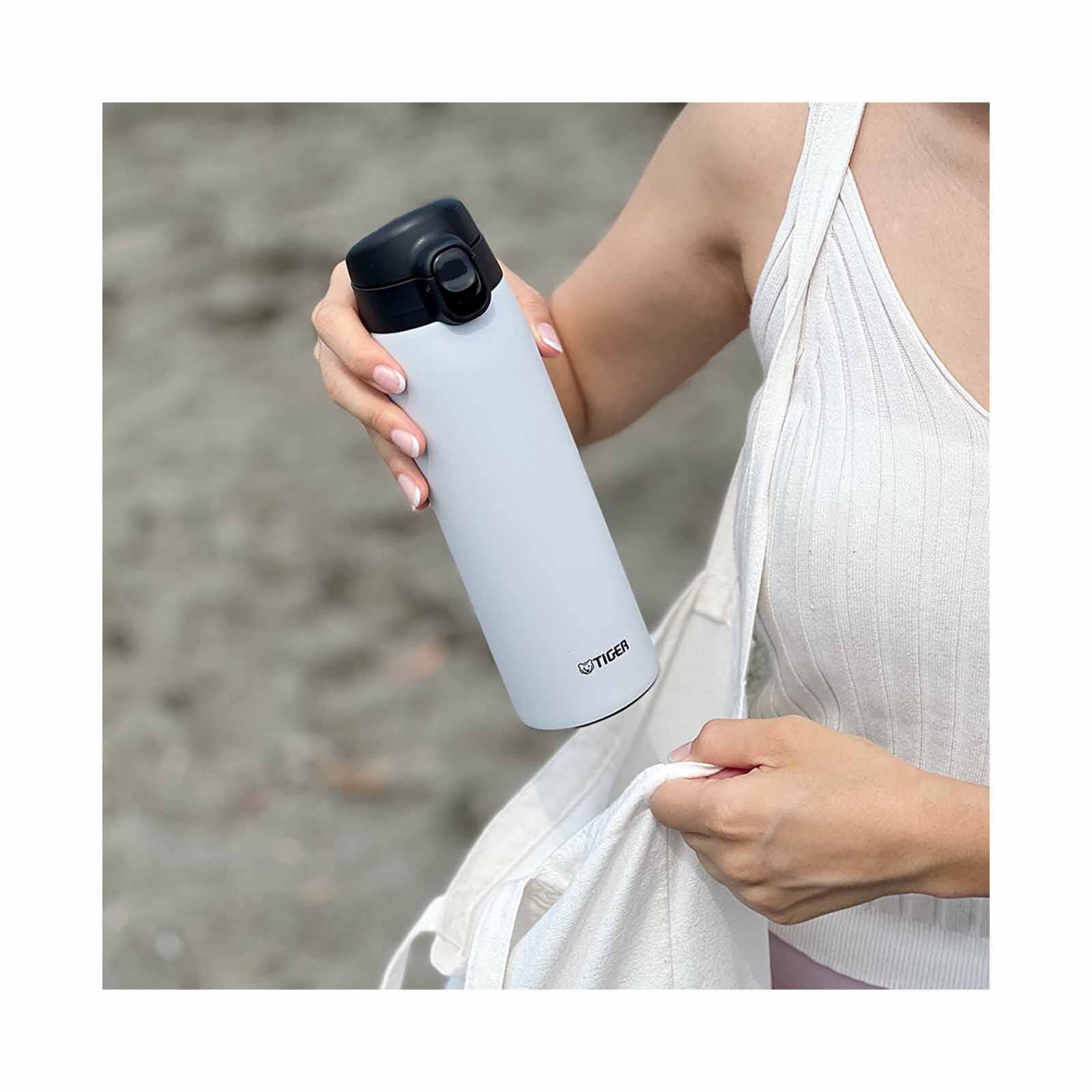 TIGER 0.5lt Push-button Lid Stainless Steel Bottle (snow White) MCT-K050 (WT)-image 3