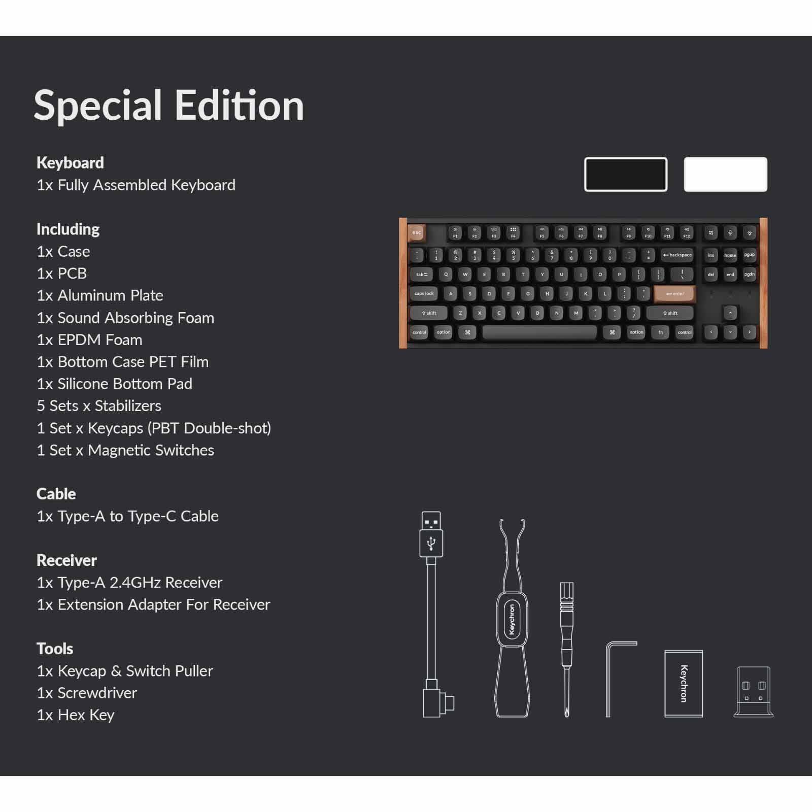 KEYCHRON K8 He 80%tkl, 87 Key, Black Full Assembled, Rgb, Hot-swap, Hall Effect Keyboard - Special Ed. KYCN-K8H-F1-image 7