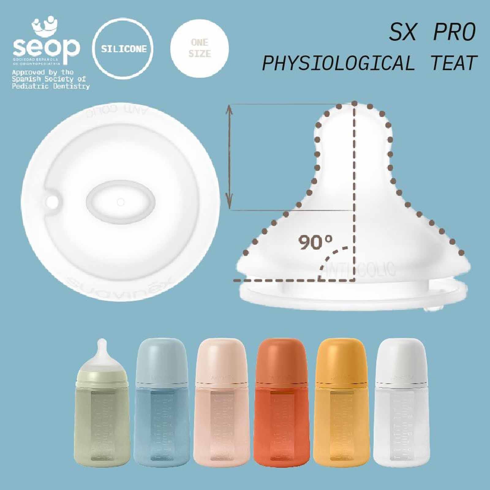 SUAVINEX Bottle - Blue (online) 240ML ALL SILICONE-image 3