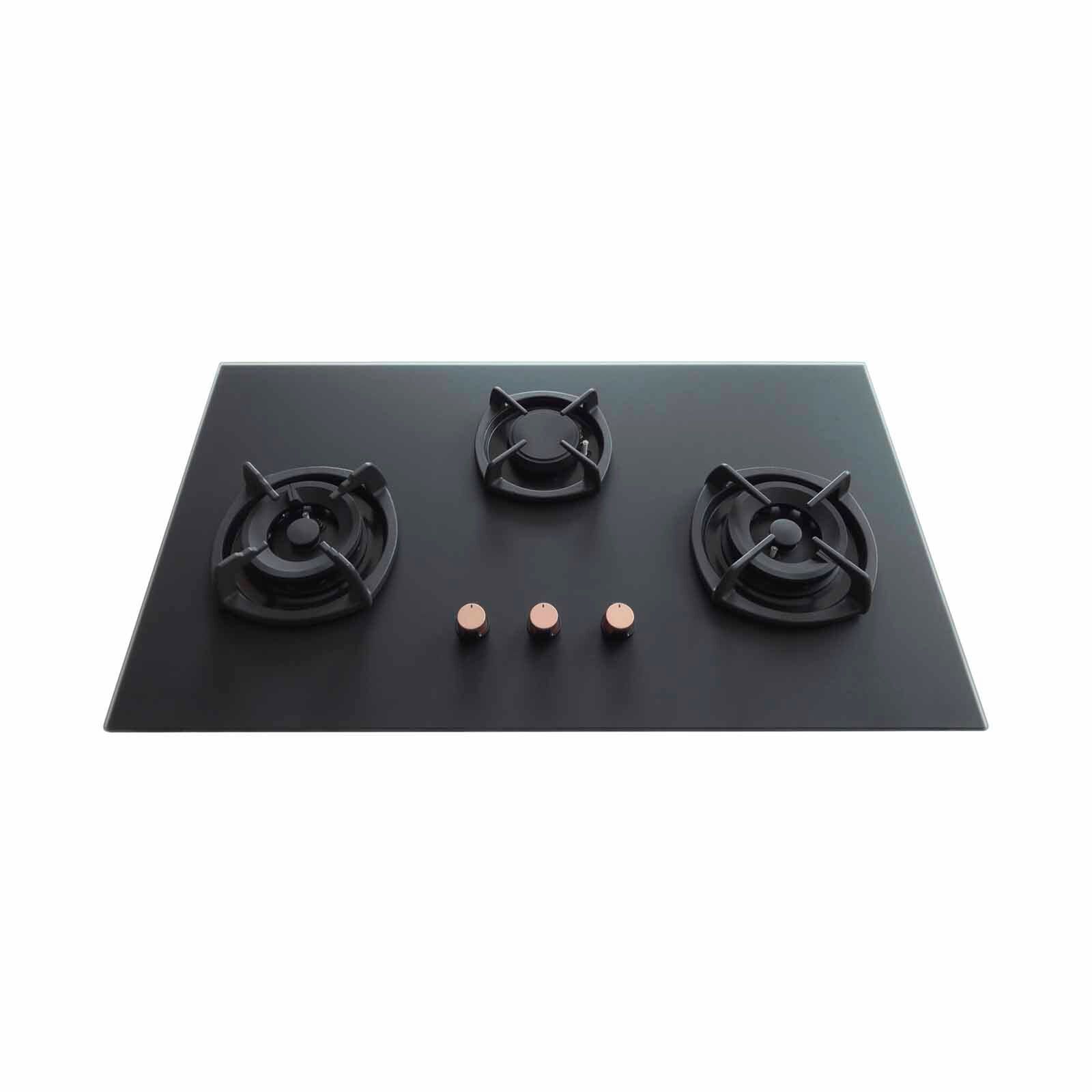 TECNO 90cm 3 Burners Glass Hob (exclude Installation) T 3388TGSV MT/BK-image 1