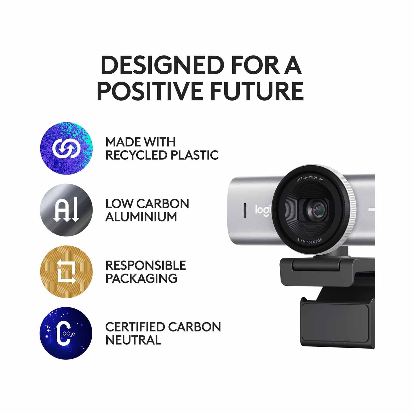 LOGITECH Mx Brio 4k Ultra Hd Webcam Pale Grey 960-001561-image 3