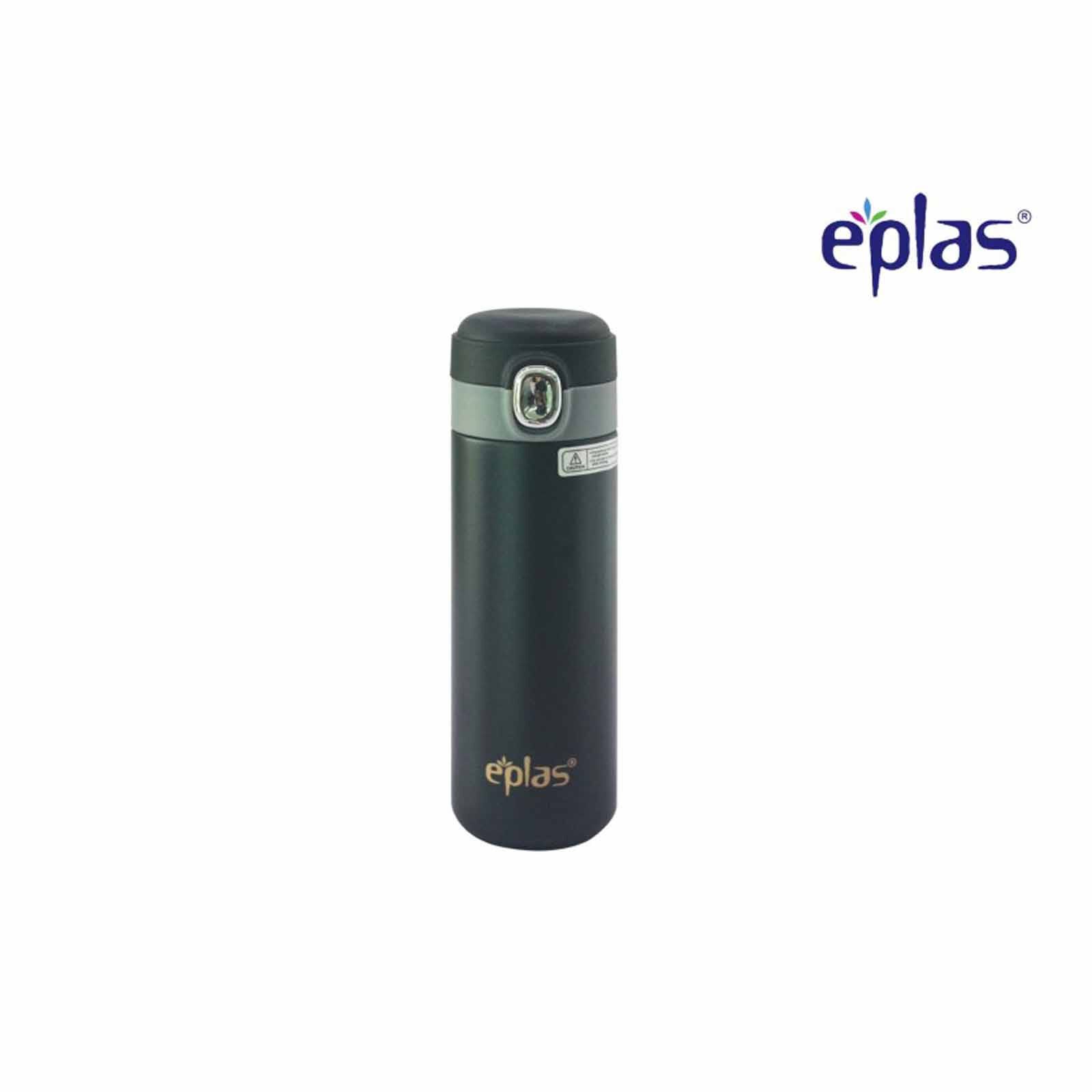 EPLAS S/steel Flip Top Bottle (400ml) Black EVP-400-image 1