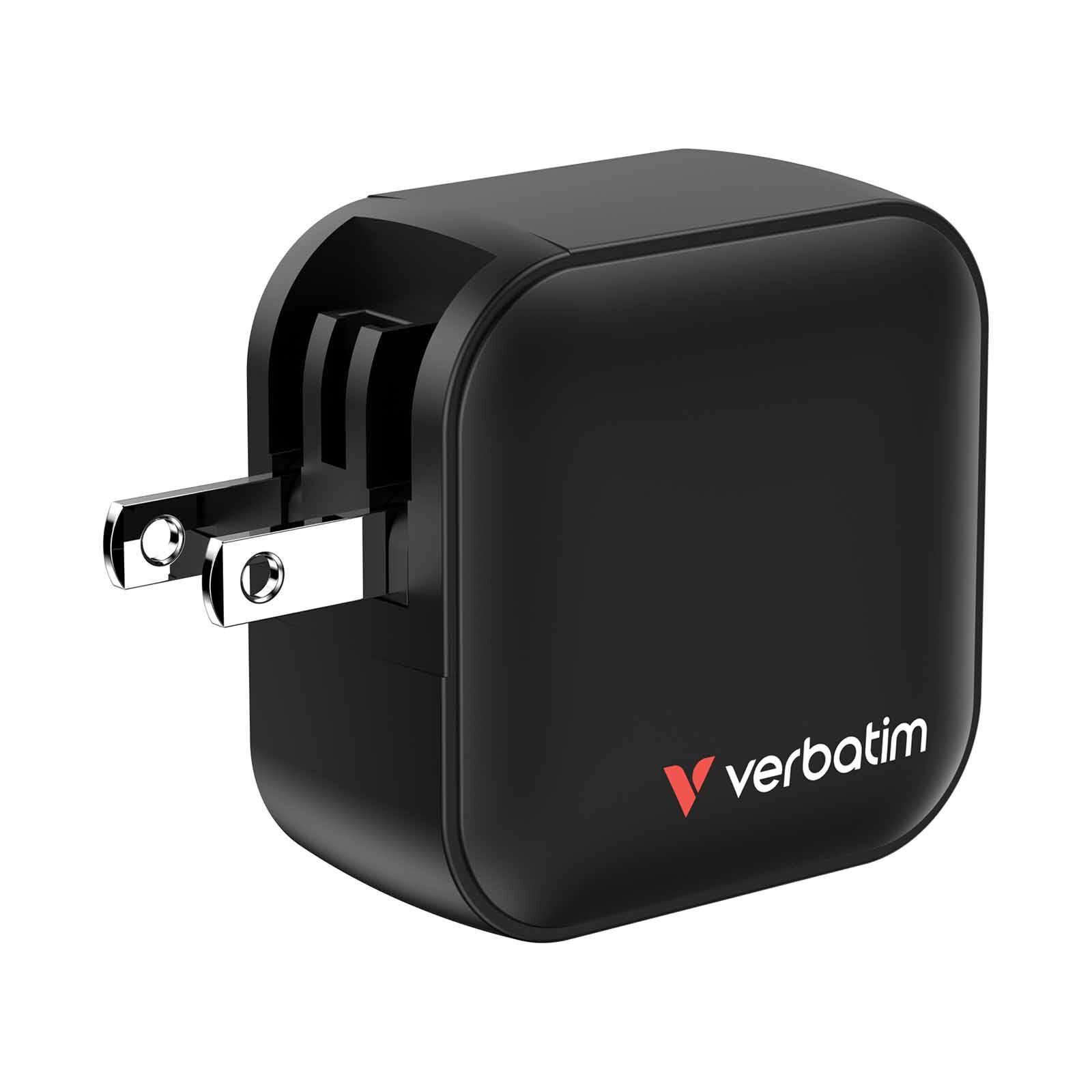 VERBATIM Mini Gan Charger 70w 3 Port Us Plug W Eu And Uk Adapter VM32229-image 3