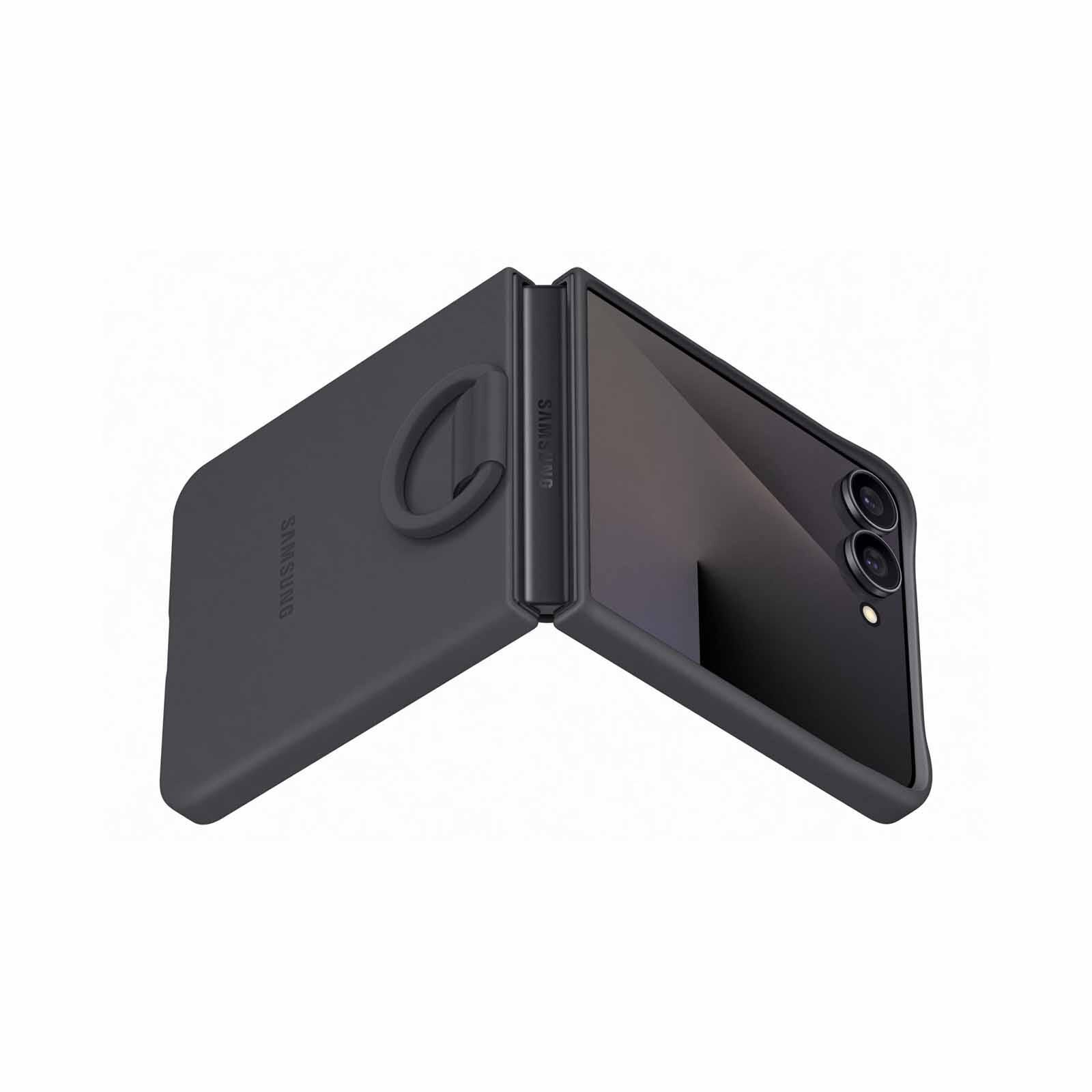 SAMSUNG Galaxy Z Flip7 Silicone Case Black EF-PF766TBEGWW-image 5