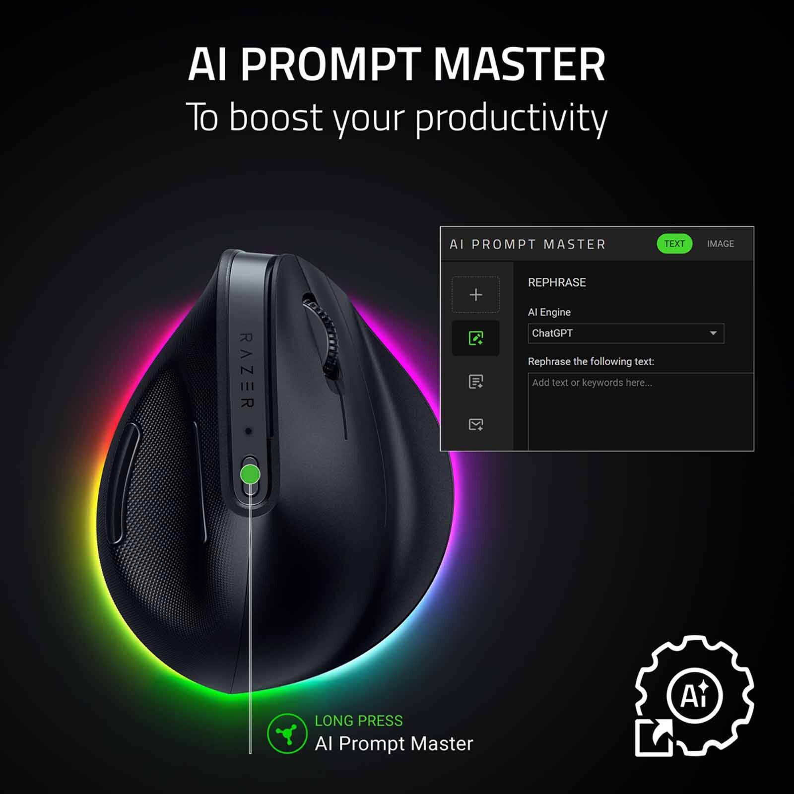 RAZER Pro Click V2 - Wireless Productivity Mouse - Vertical Edition - Ap Packaging RZ01-05250100-R3A1-image 4
