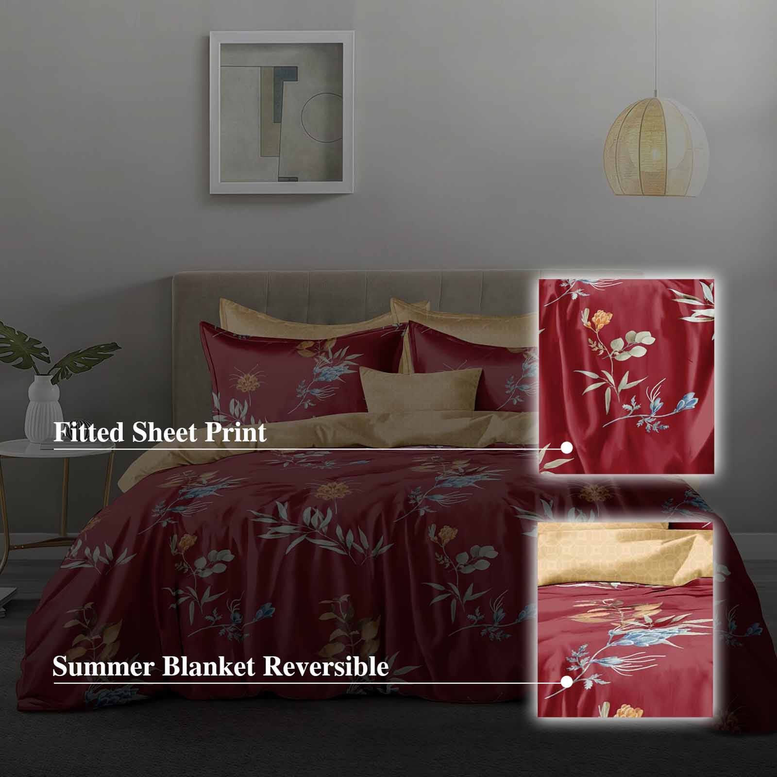 HILLCREST Hillcrest I Comfylux Printed 988tc I Red Whisper Super Single Fitted Sheet ( Oe ) 7468 - A I SS I FS I REDWHISPER-image 2
