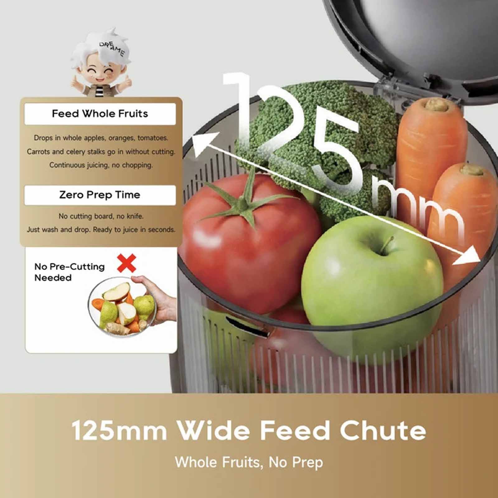 DREAME Sj30 Flownutri Tilt Slow Juicer DM-SJ30-BK-image 5