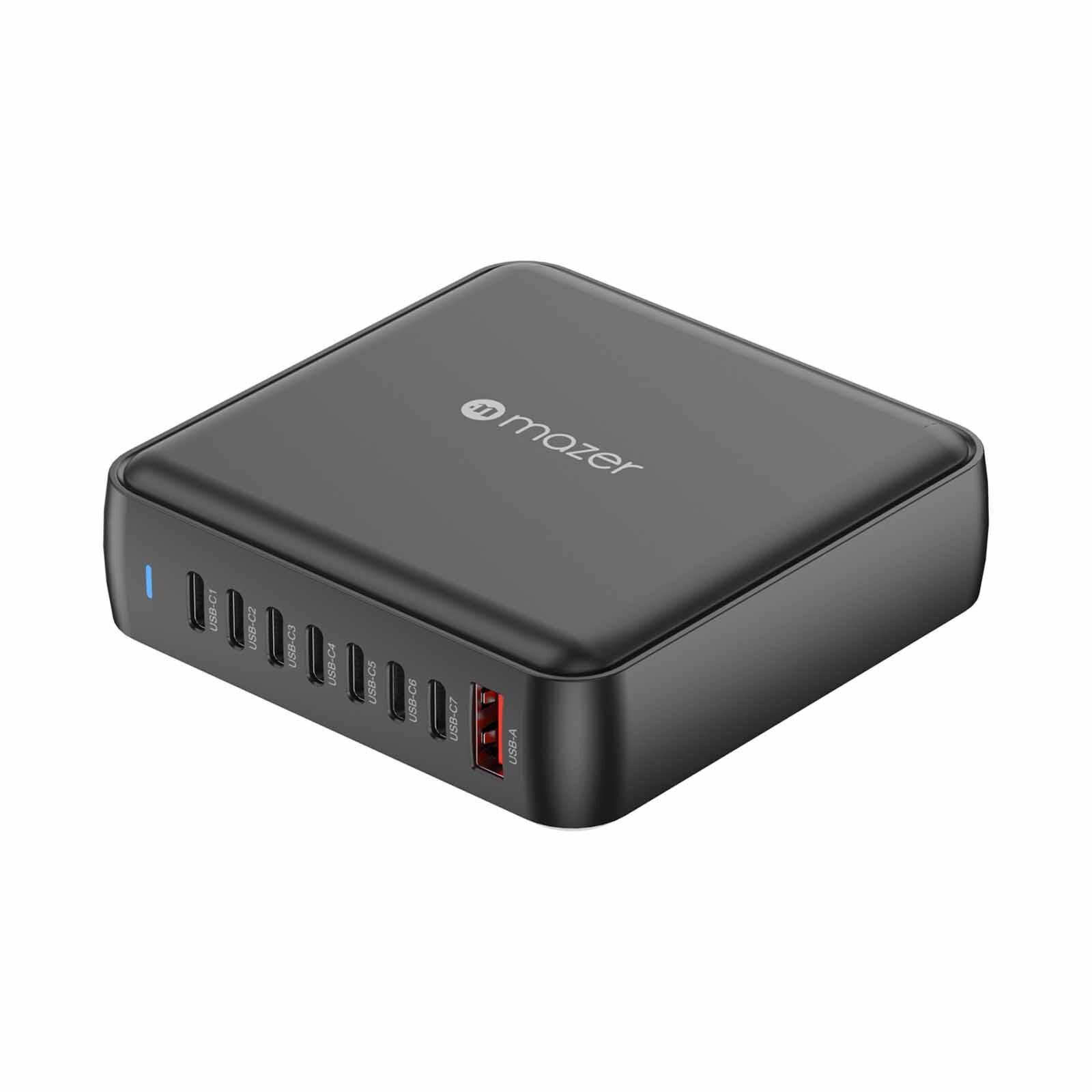 MAZER Ganprestige Uk Pd170w 8ports (7c1a) Desktop Charger With 1.5m Power Cable-black M-D170W-V5-BK-image 3