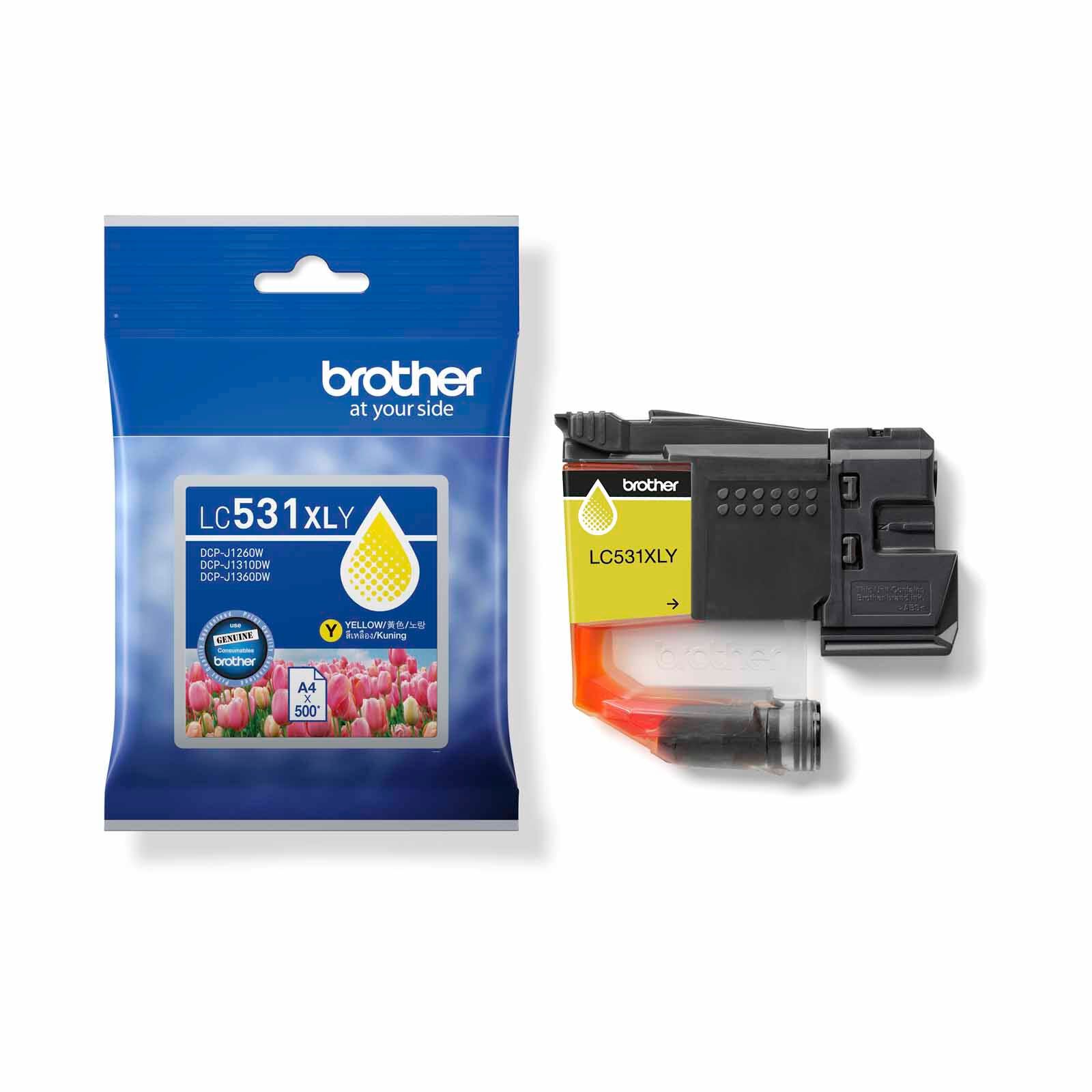 BROTHER High Yield Yellow Cartridge Yields 500 Pages LC531XLY OCE/ASA-image null
