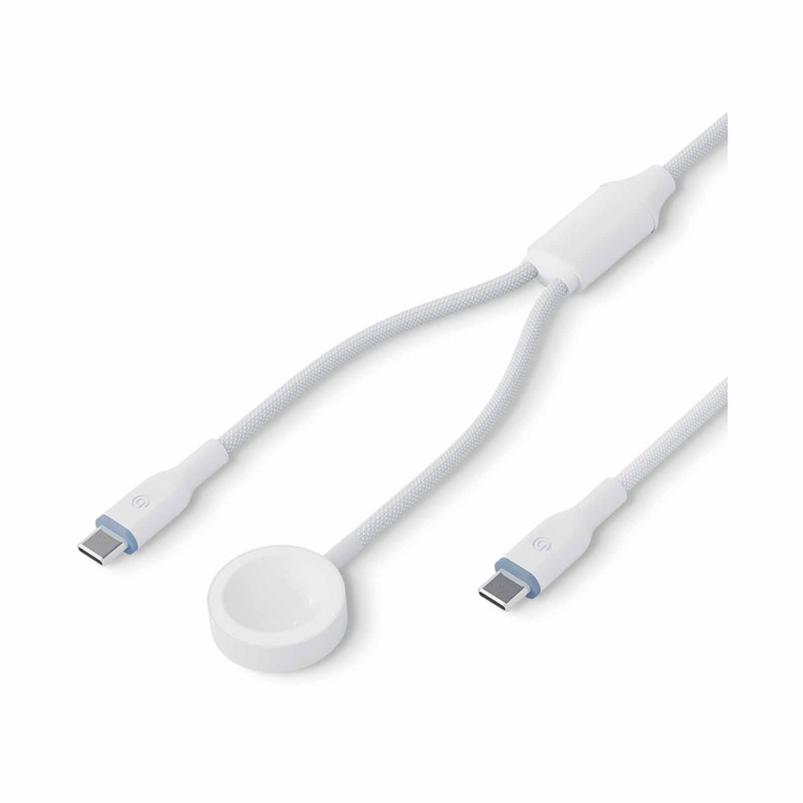 BAZIC Gocharge Deuce Cable, Usb-c To C With Watch Charger 1.8m- White CBL-GCDCW-WHT180-image 2