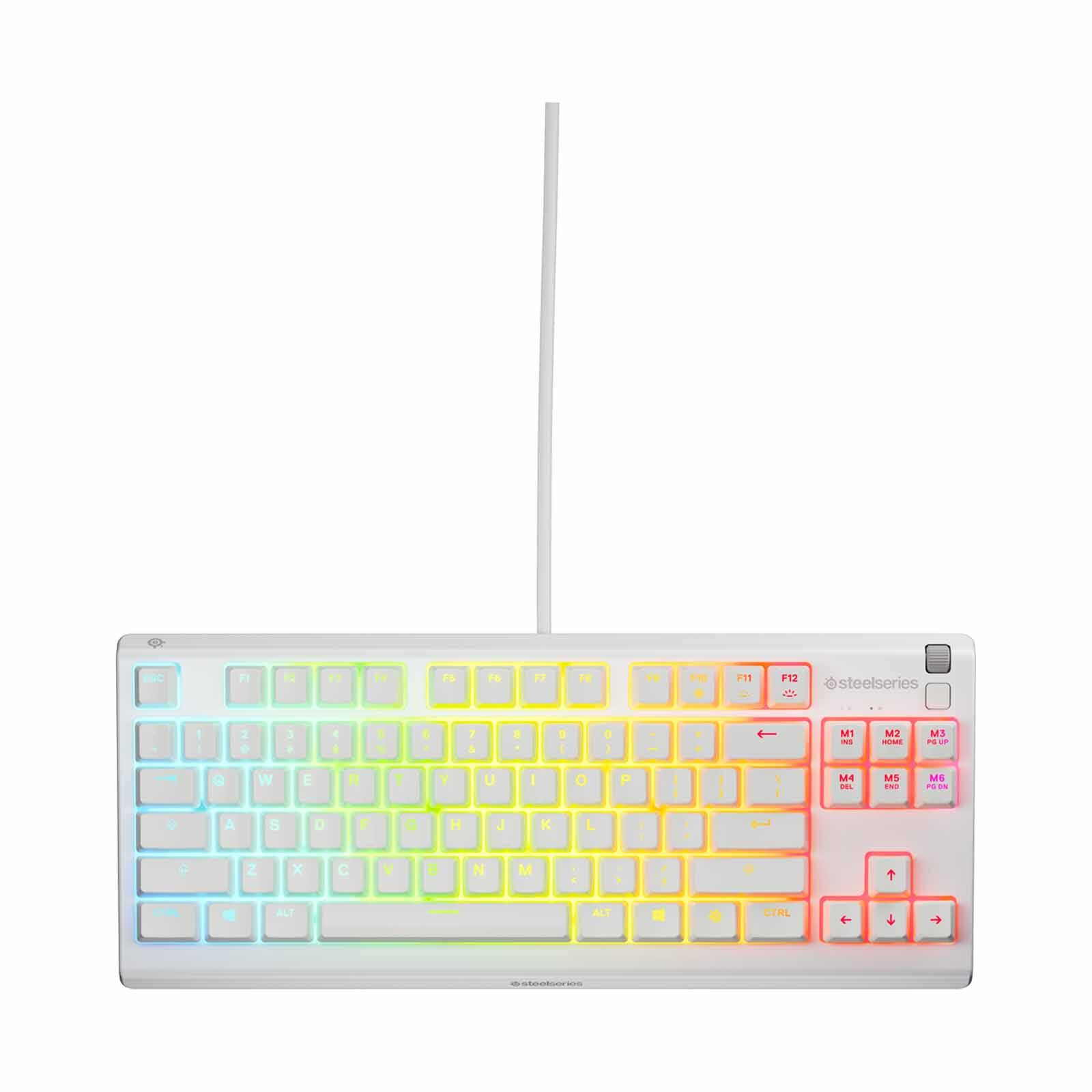 STEELSERIE Water Resistant Quiet Tenkeyless Keyboard With Rgb Lighting - White APEX 3 TKL RGB KEYBOARD US- WHITE