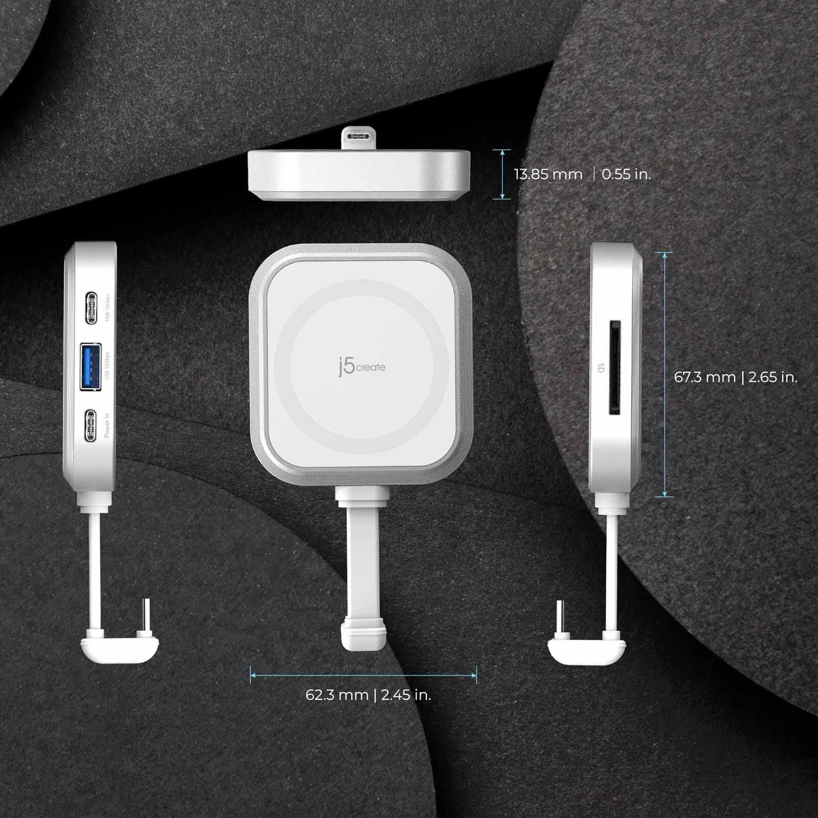 J5CREATE Usb-c Multi-function Hub For Iphone-white JCH168W-image 5