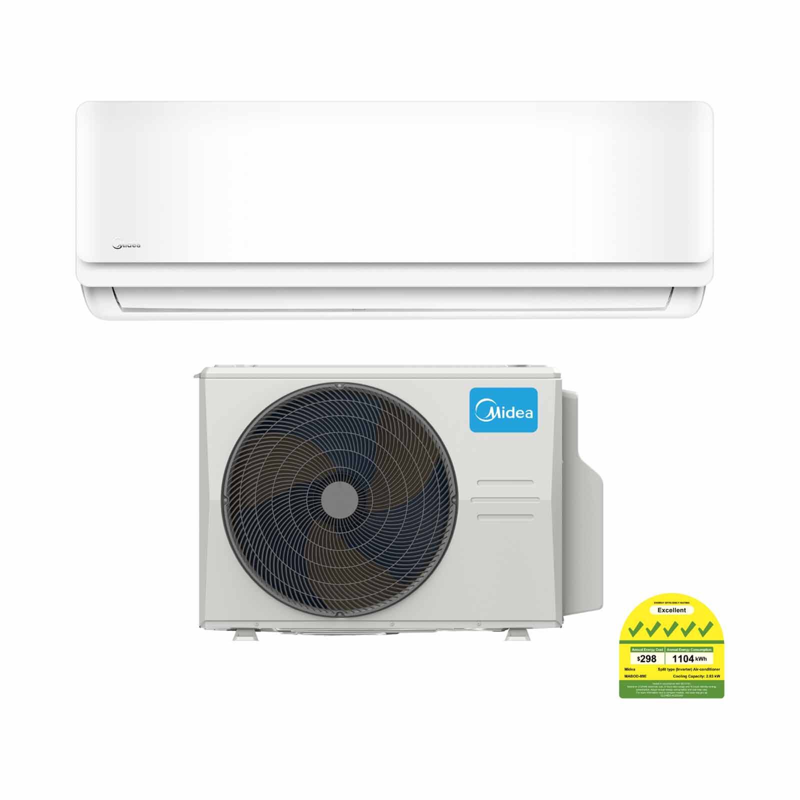 MIDEA Midea Single Split Inverter Aircon (9k) MABOD-09E/MABID-09