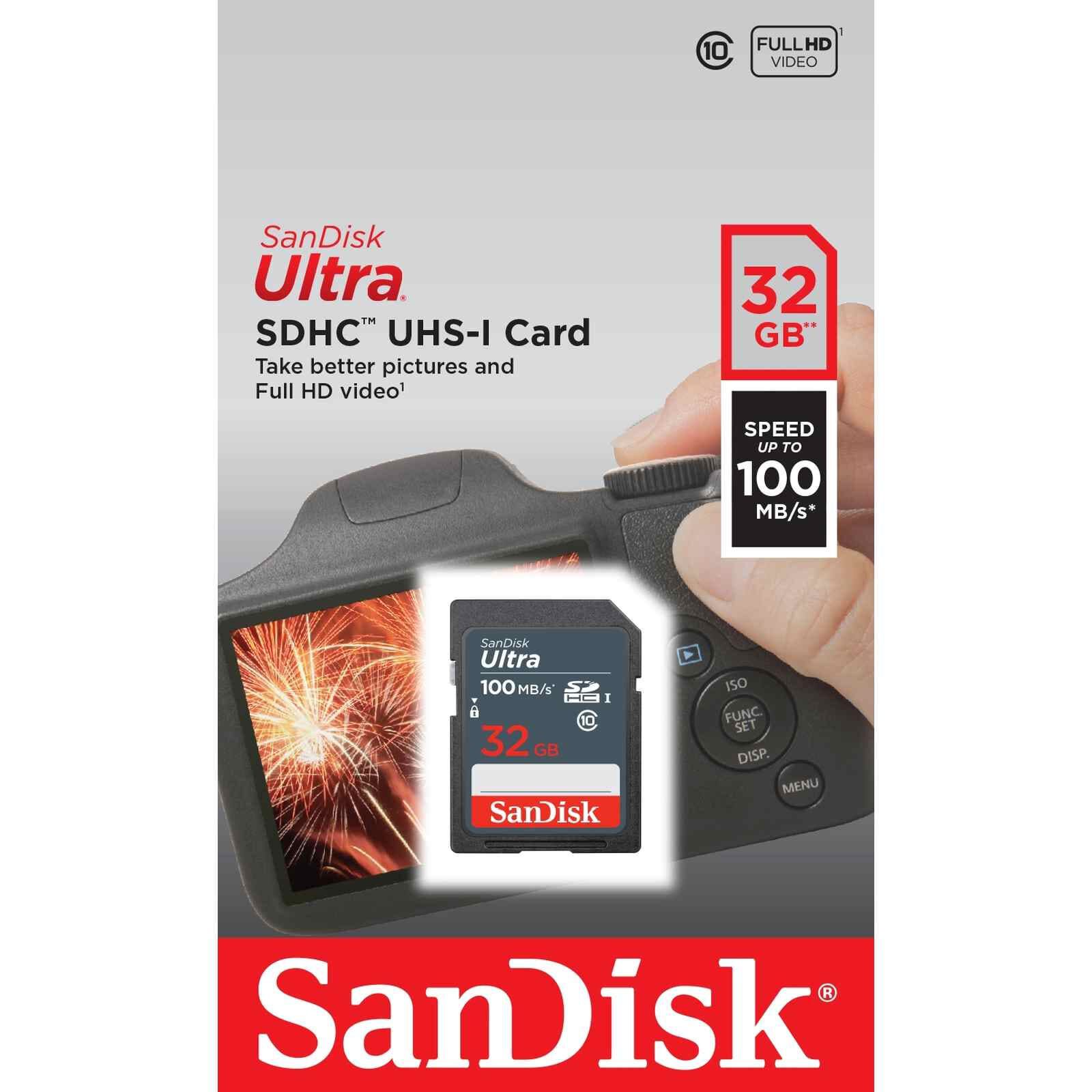SANDISK Ultra Sdhc Sdunr 32gb C10 Uhs-i 100mb/s R 3x 5 SDSDUNR-032G-GN3IN-image null
