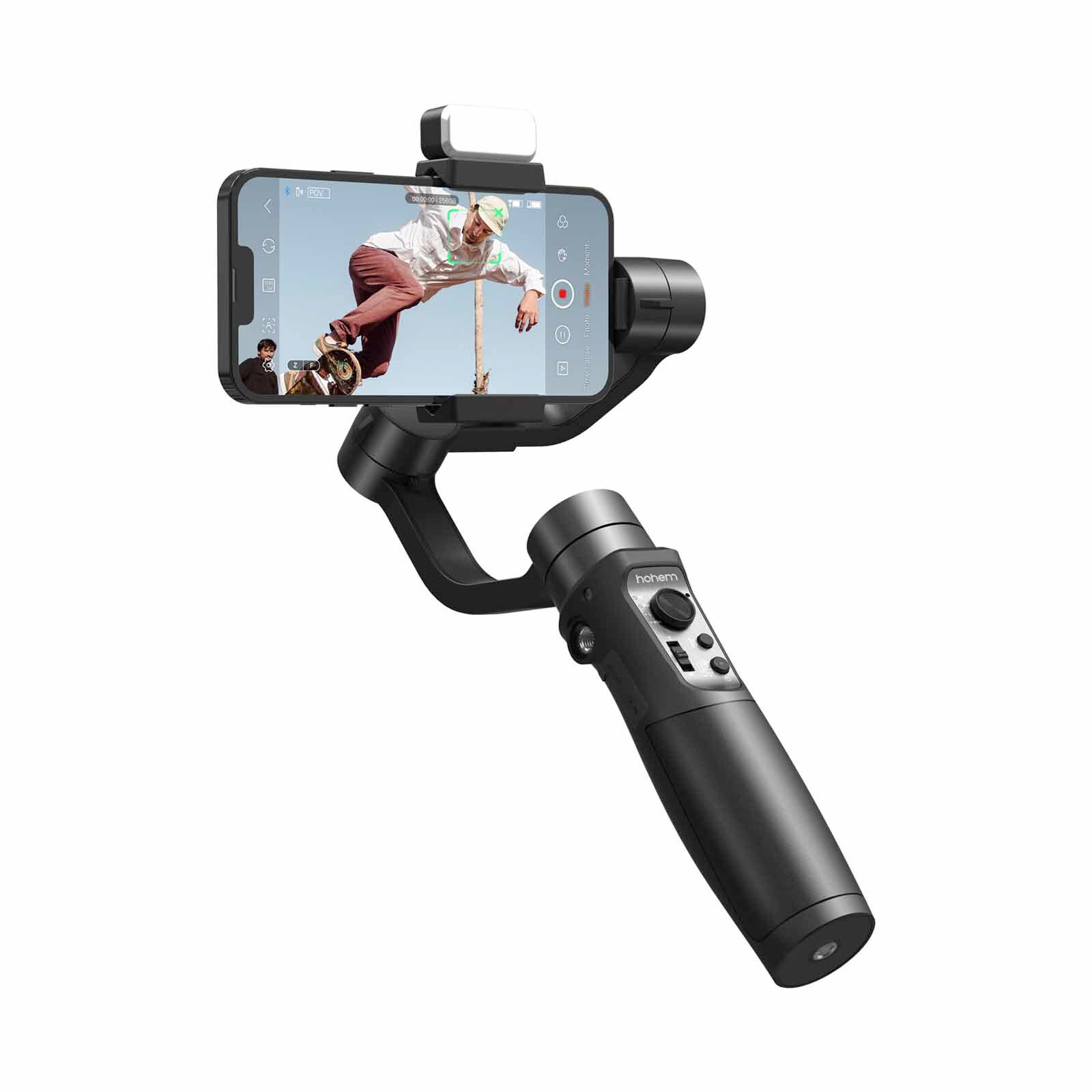 HOHEM Isteady Mobile+ 3-axis Smartphone Gimbal W/ Magnetic Fill Light - Black HT-ISTEADYMOBILE+KIT-image 5