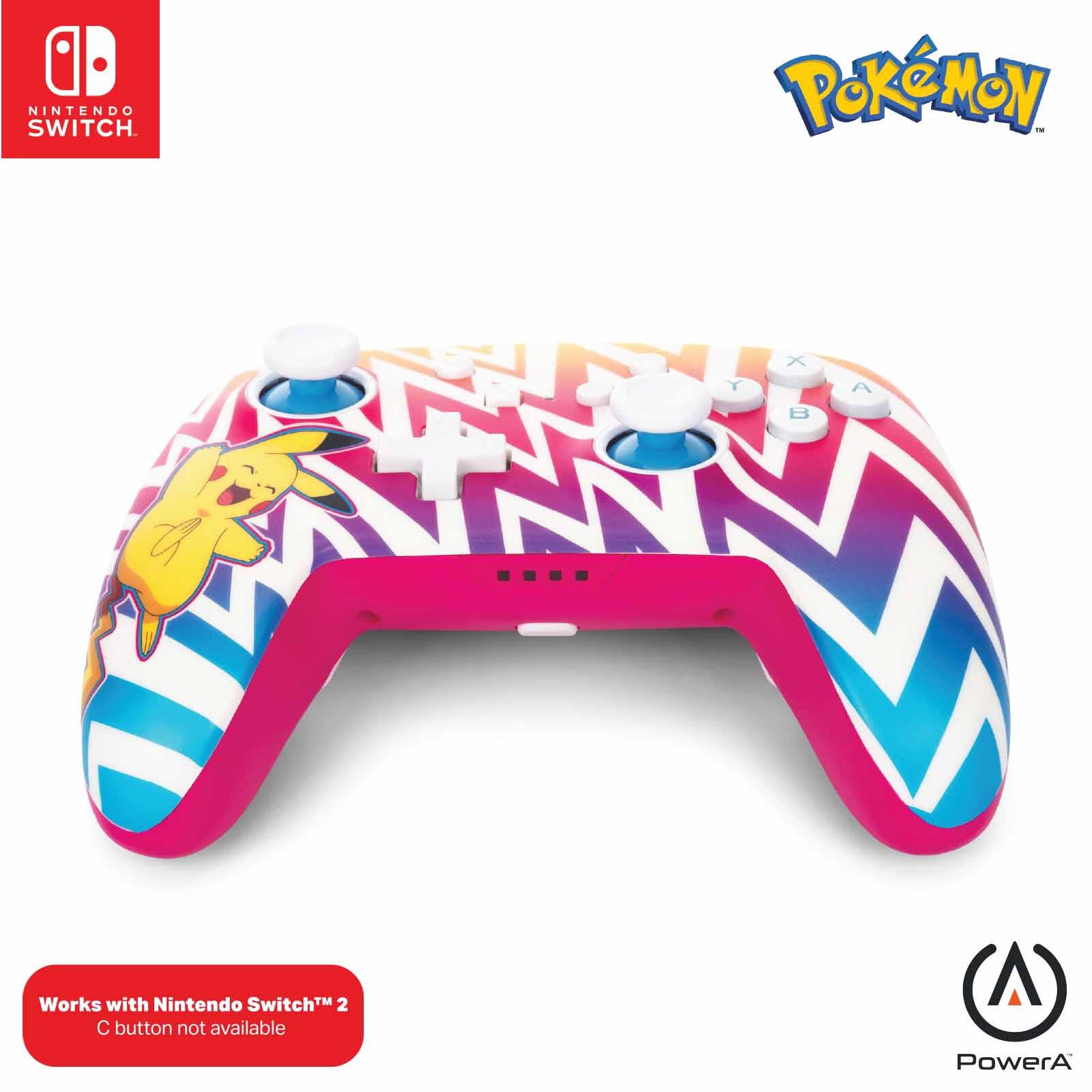 POWERA Enhanced Wireless Controller For Nintendo Switch - Pikachu Vibrant NSGP0262-01-image 2