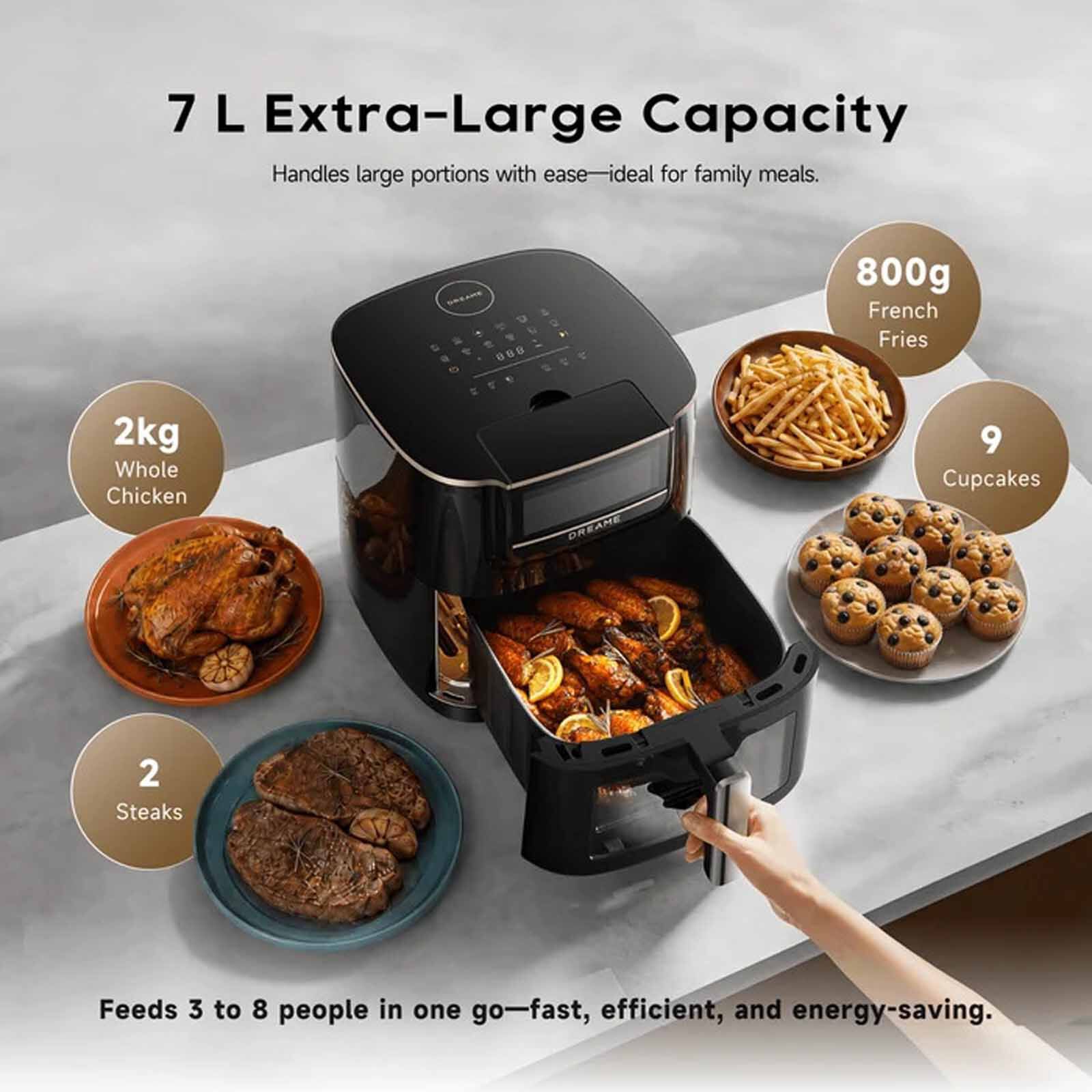 DREAME Af30 Air Fryer (7.0l) DM-AF30-BK-image 5