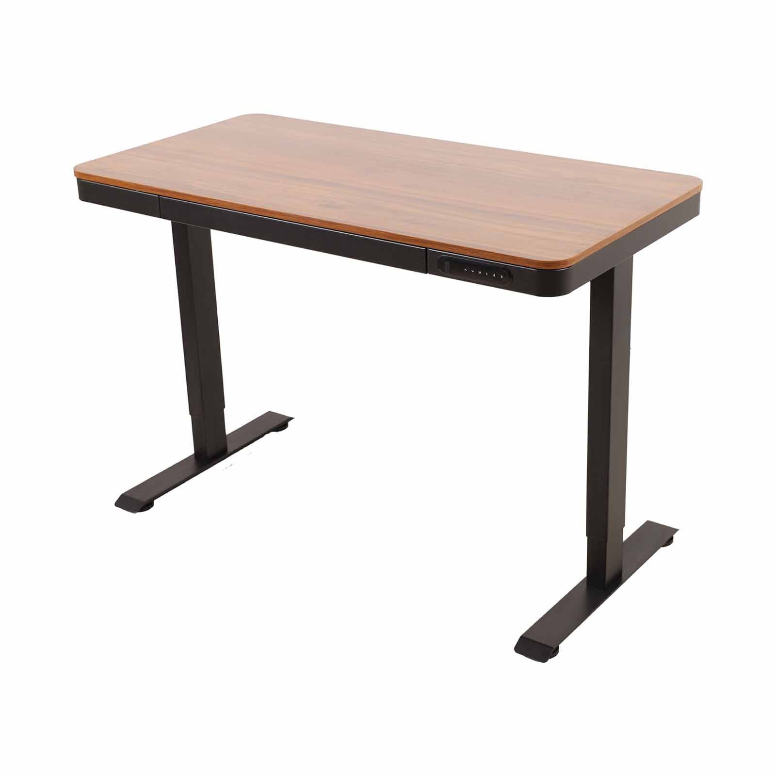 FLEX Elec Height Adjustable Desk Walnut Top HOLZ (WALNUT)