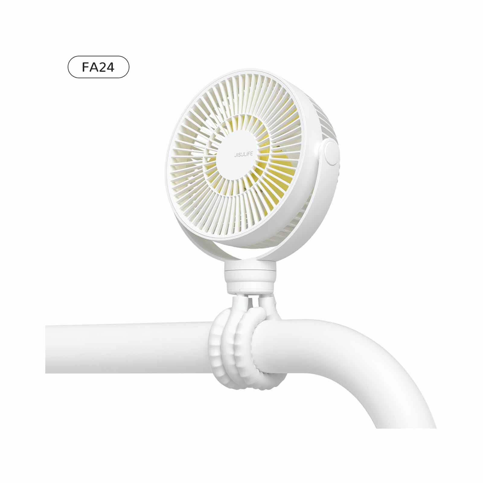 JISULIFE Octopus Small Fan With Flexible Tripods (babyfan Life1) FA24WHITE-image 3