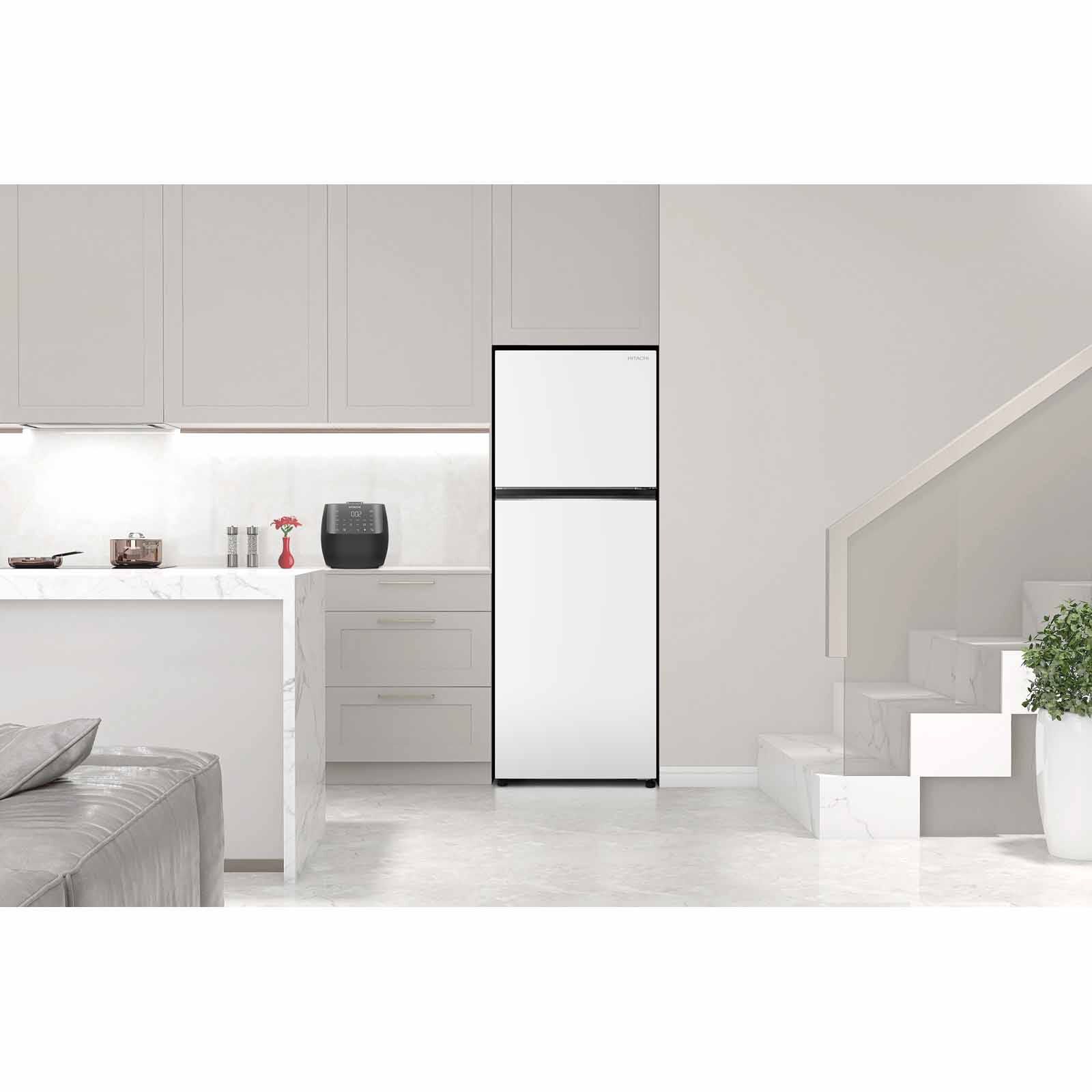 HITACHI 2 Door Top Mount Freezer Fridge (409l) - Pure White HRTN6443SPWHSG-image 7