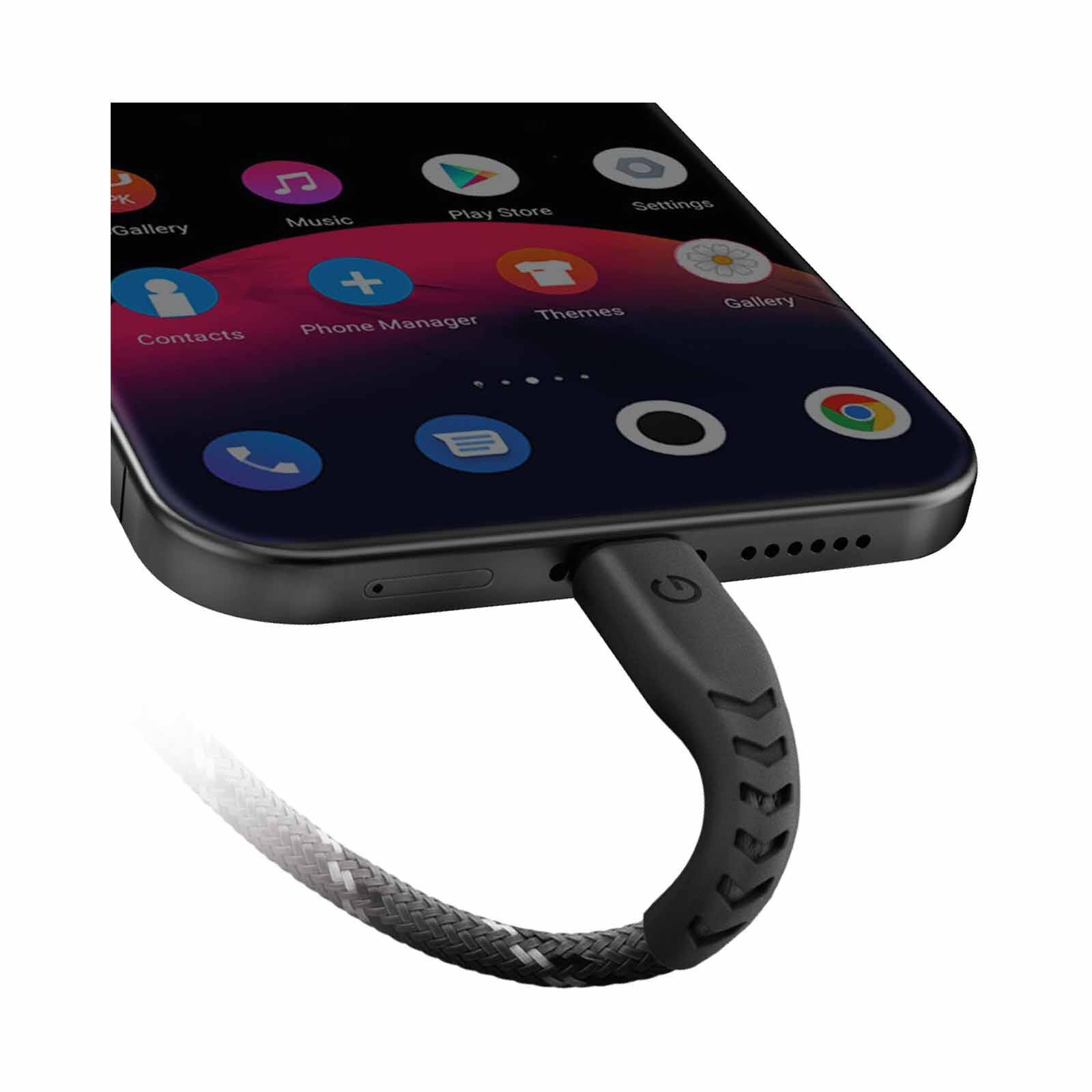 ENERGEA Nyloflex Usb2.0 Usb-a To Usb-c 5a Universal Cable 1.5m Black CBL-NFAC5U-BLK150-image 4
