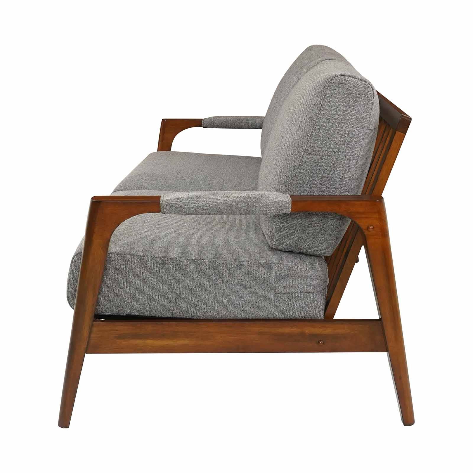 MUZE 3 Seater Sofa (fab) Grey Fabric Sofa PERLIS-image 3