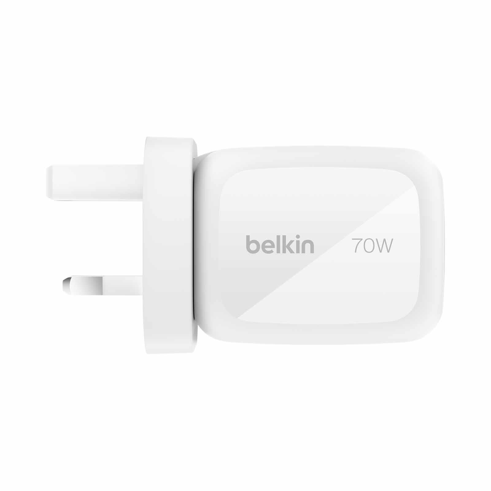 BELKIN 70w 3port Wall Charger (built-in Us Plug+uk Plug) WCH018MYWH-image 2