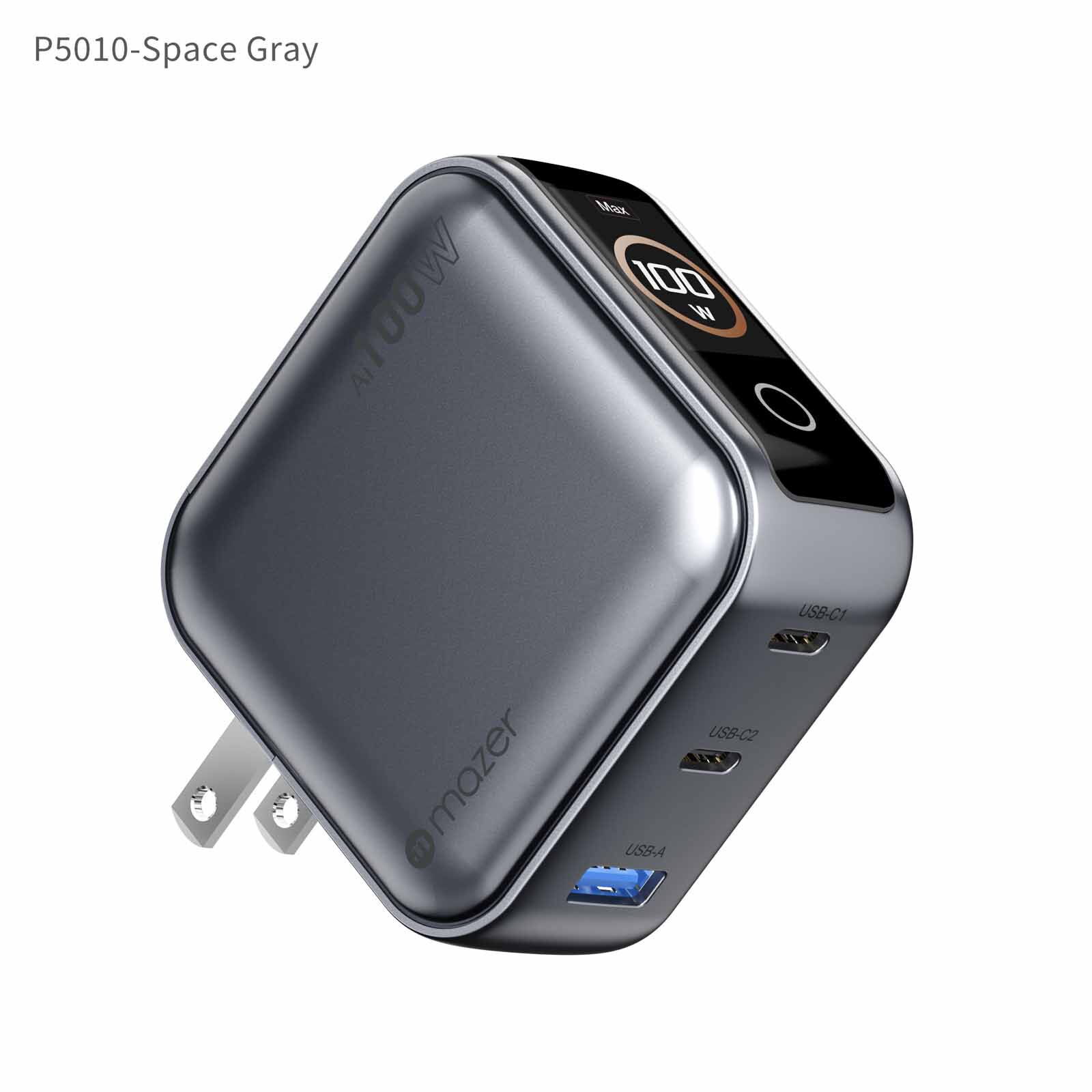 MAZER Ai Prestigegan Pd100w 2c1a Mini Wall Charger-grey M-AI-G100W-V7UK-GY-image 4