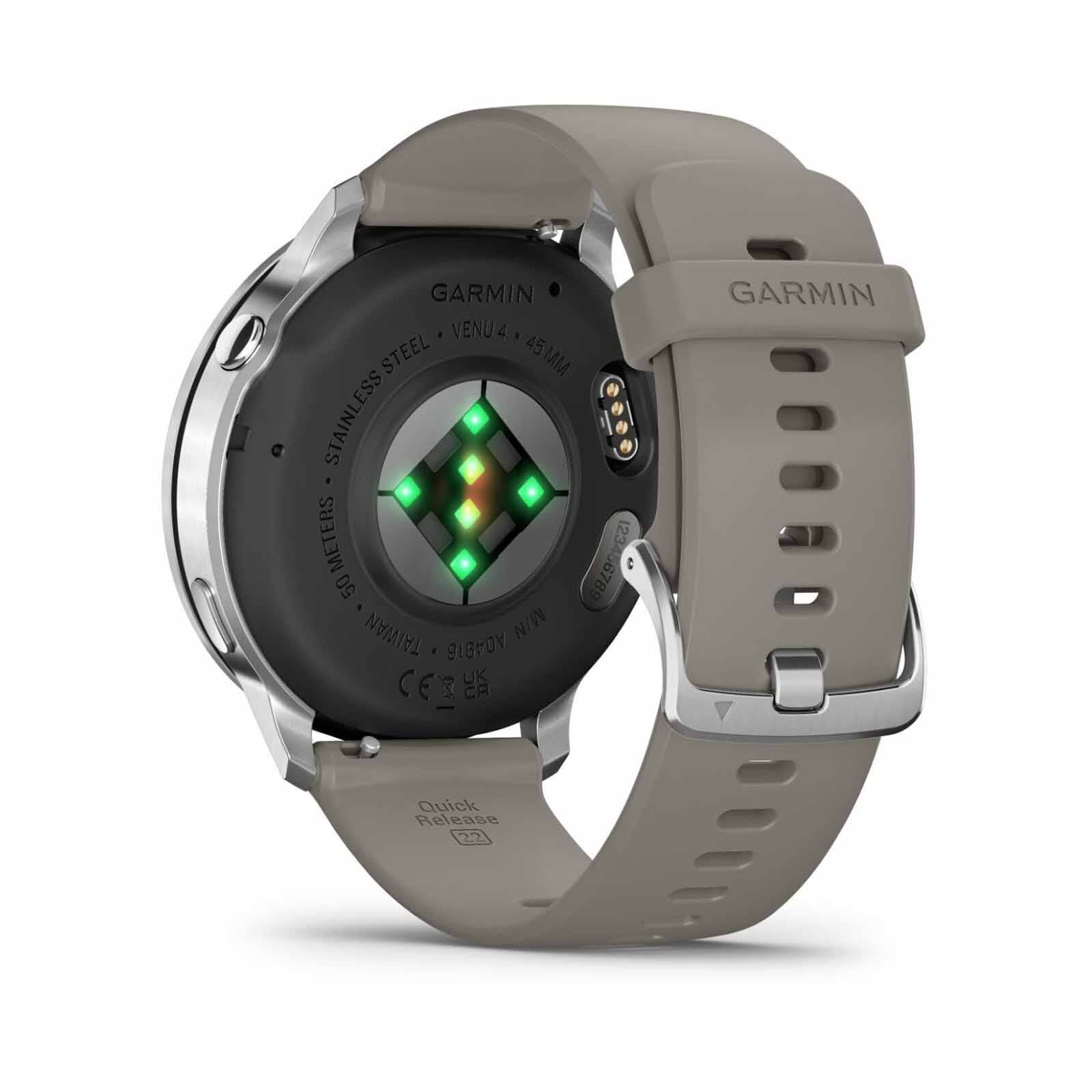 GARMIN Venu 4 - 45mm Silver With Silver Gray Silicone Band GM-010-03014-41-image 5