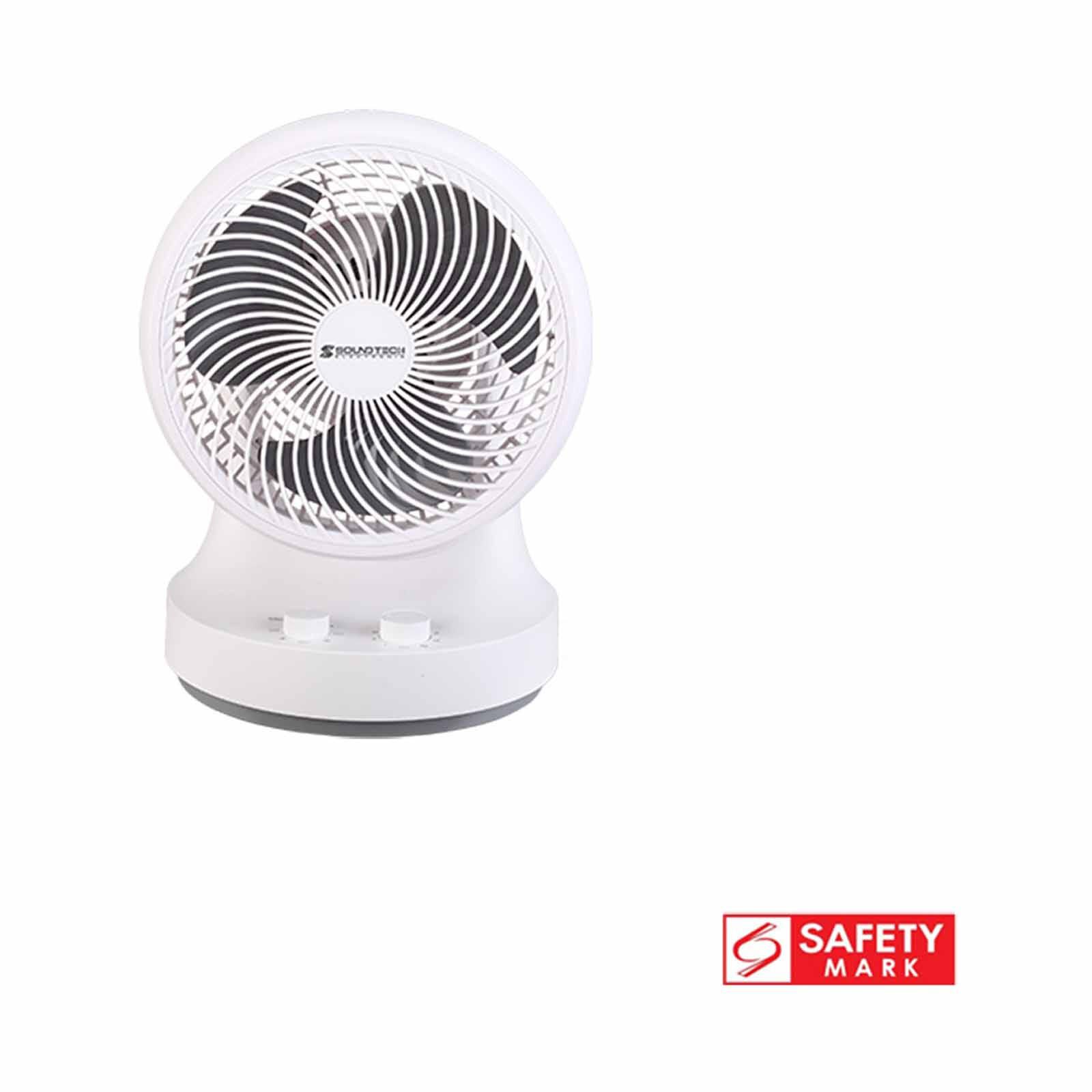 SOUNDTEOH 10 In Air Circulator Desk Fan -white ACF-2