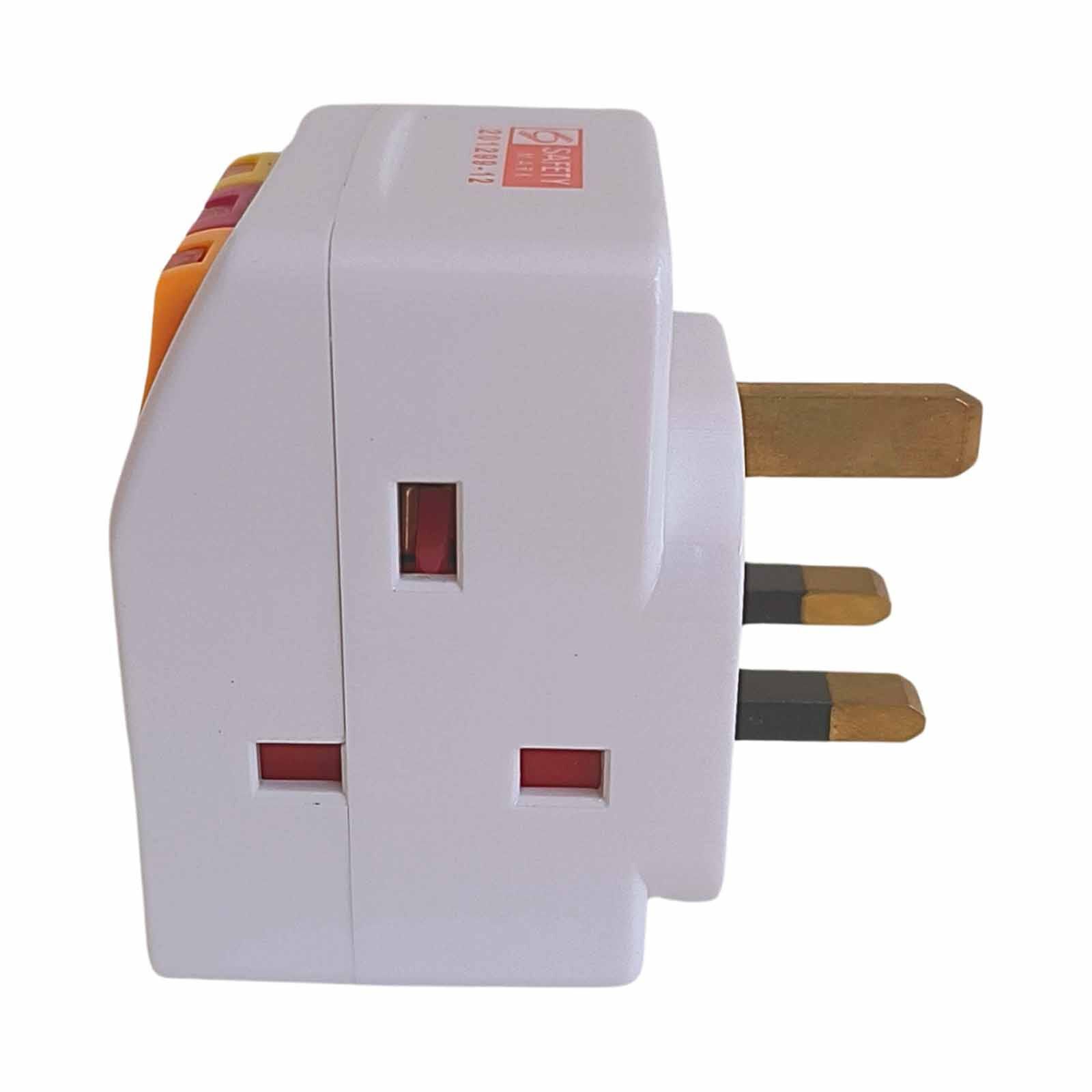 MORRIES 3 Way Adaptor With Switch And Surge Protection MS-3002 (COLOUR SWITCH)-image 4