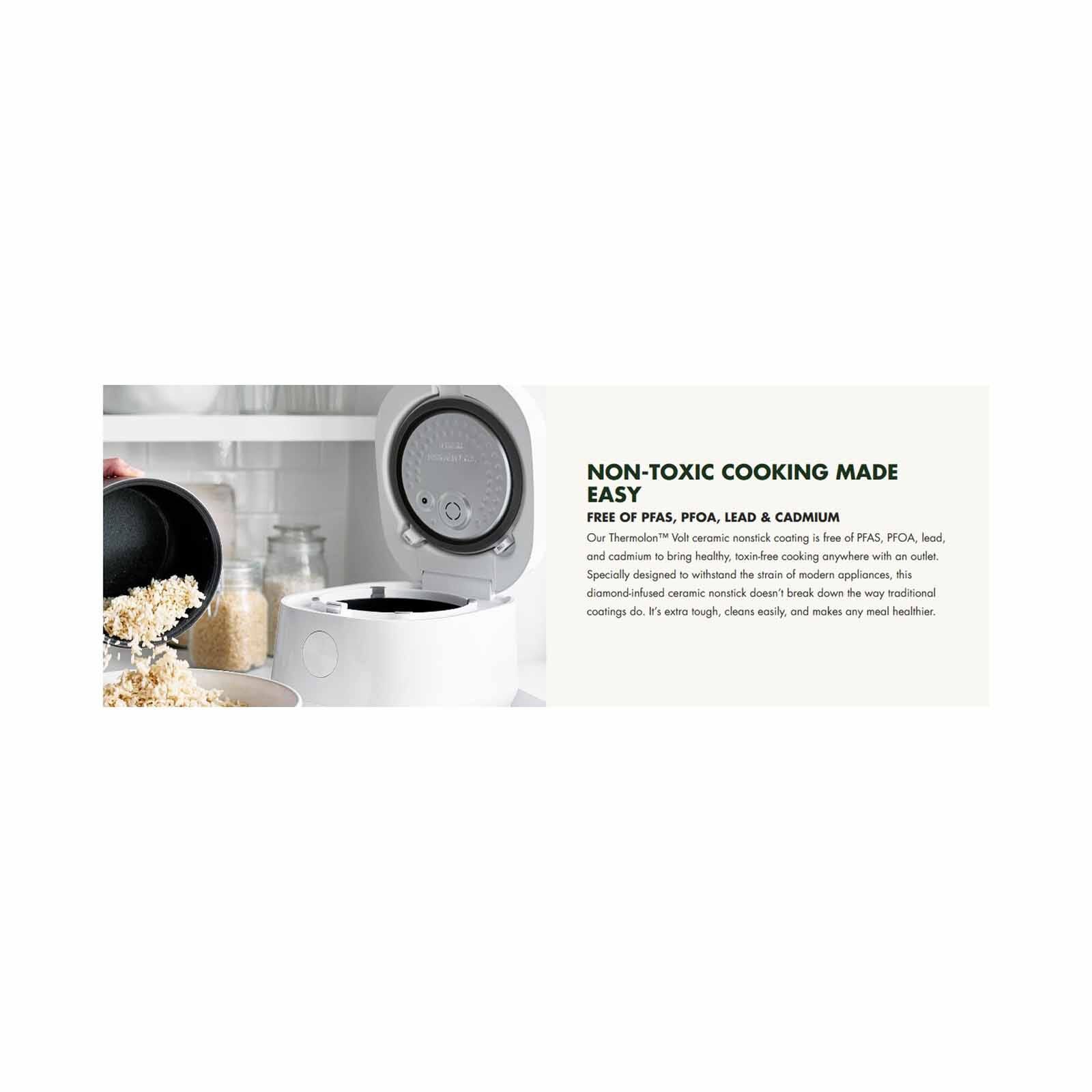 GREENPAN Bistro Collection Rice & Grains Cooker - White GPRC046245-image 13