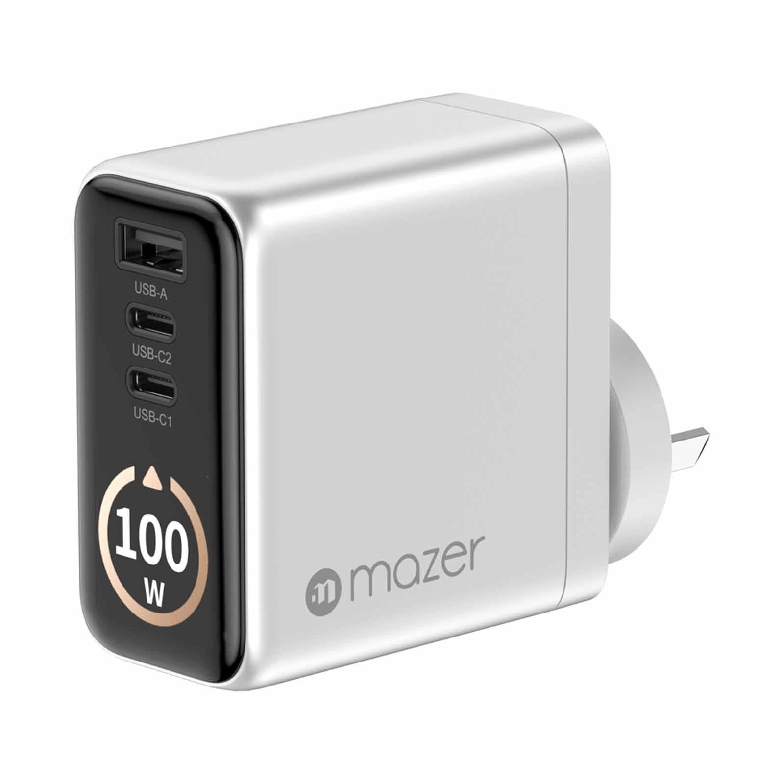 MAZER Aiprestige Gan Pd100w 2c1a With Travel Plugs-silver M-AI-G100W-V7-SV-image 6