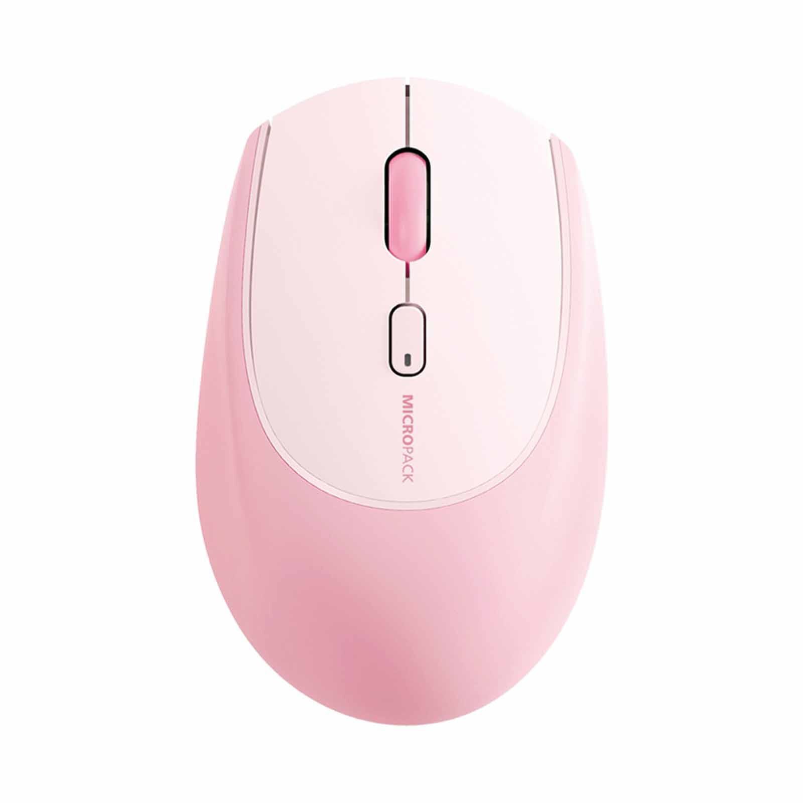 MICROPACK Lifestyle 2.4g + Bluetooth Wireless Mouse- Pink MS-201W-PK-image 1