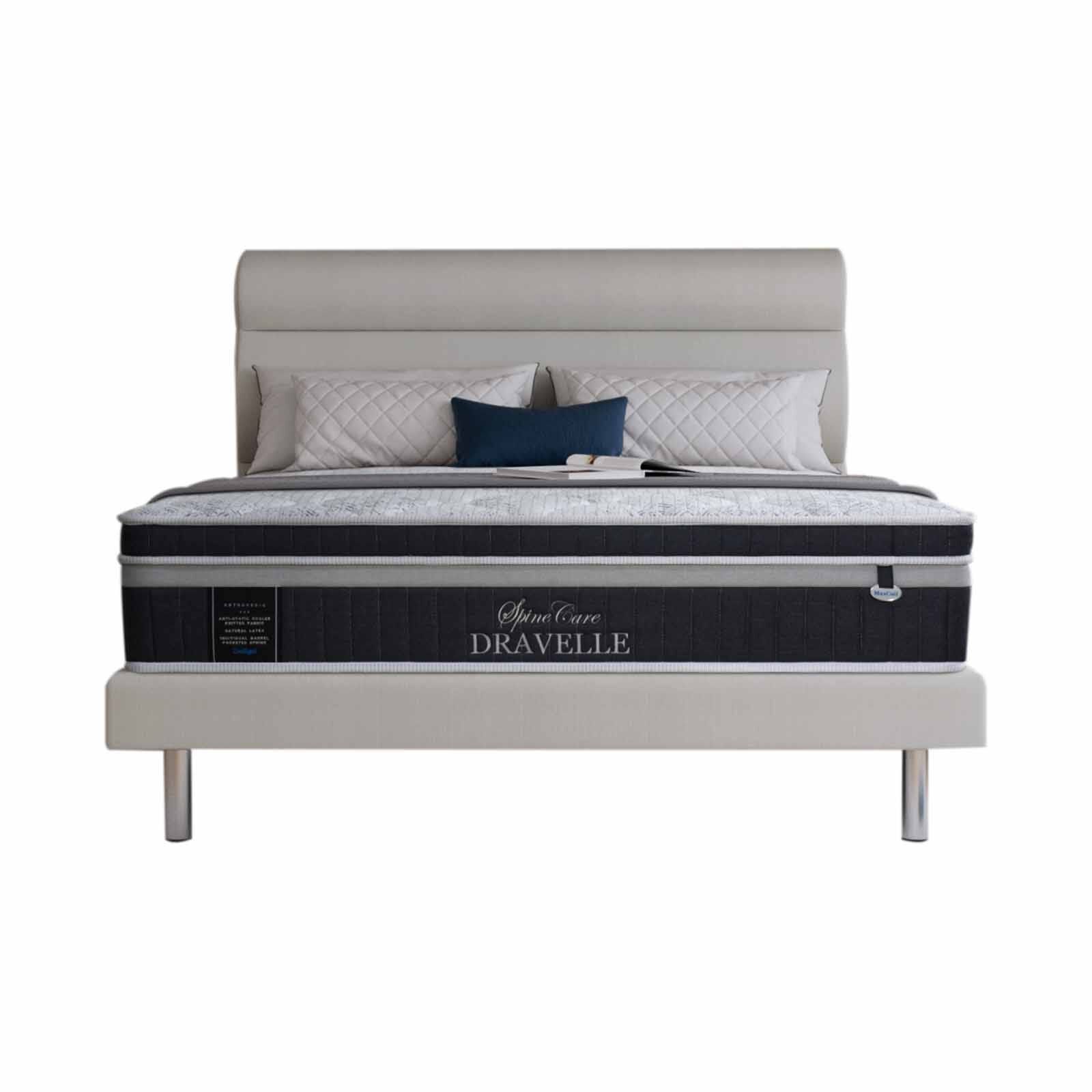 MAXCOIL Super Single Size Mattress + Bedframe SPINECARE DRAVELLE-image 1