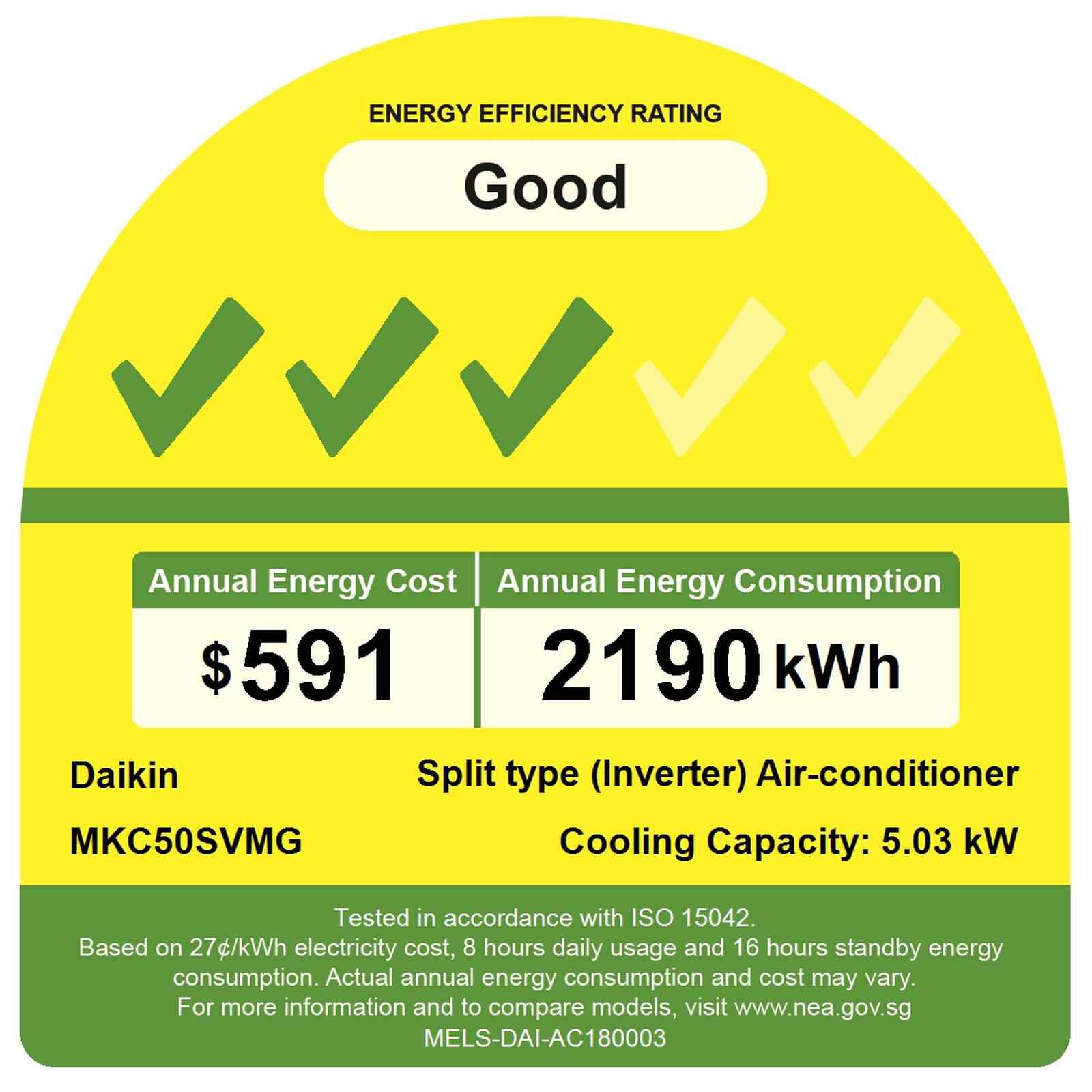 DAIKIN Single Split Aircon (ezi Series) MKC50SVMG/CTKC25WVMG-image 4