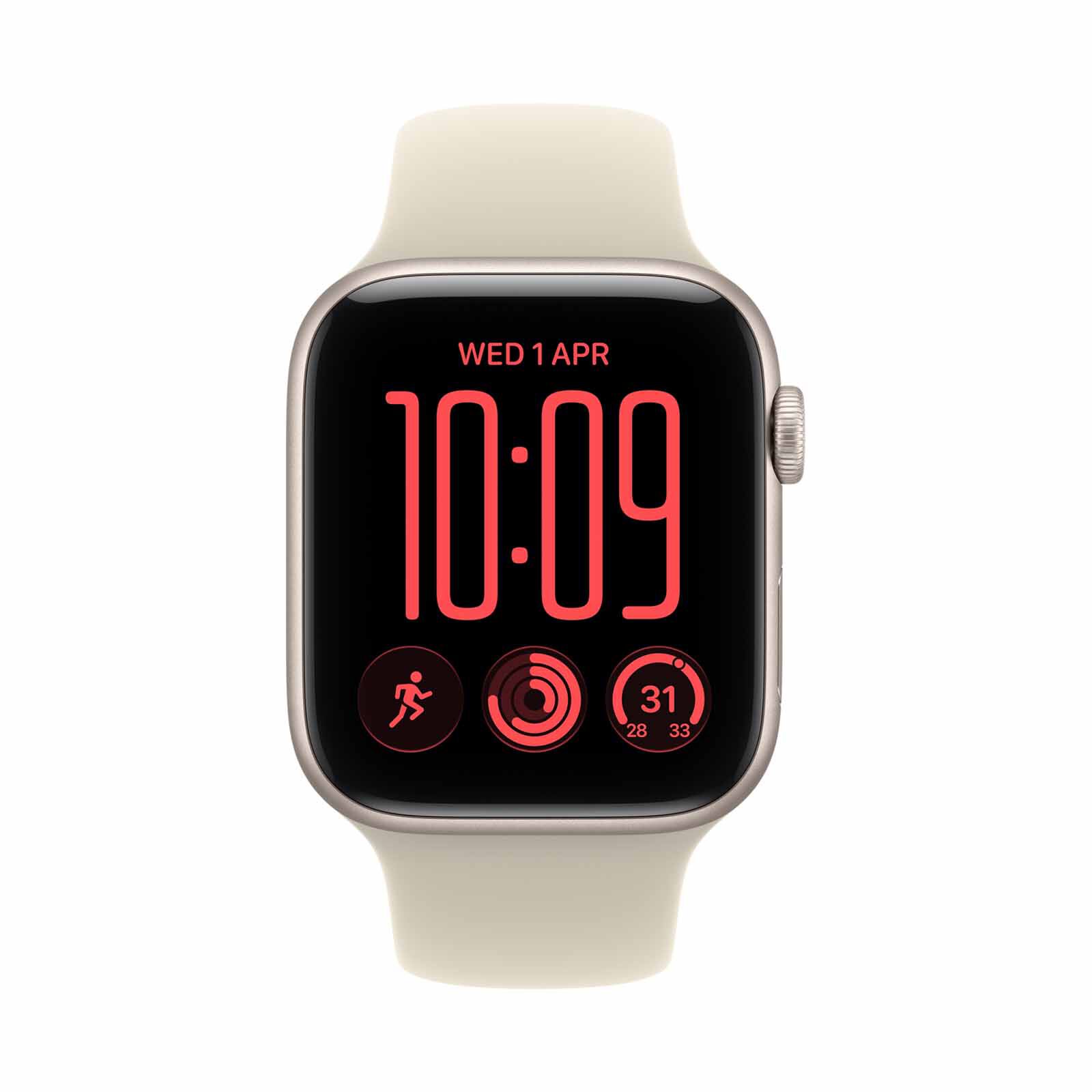 APPLE Watch Se 3 Gps + Cellular 44mm Starlight Aluminium Case With Sand Sport Band - S/m MJLL4X/A-image 1