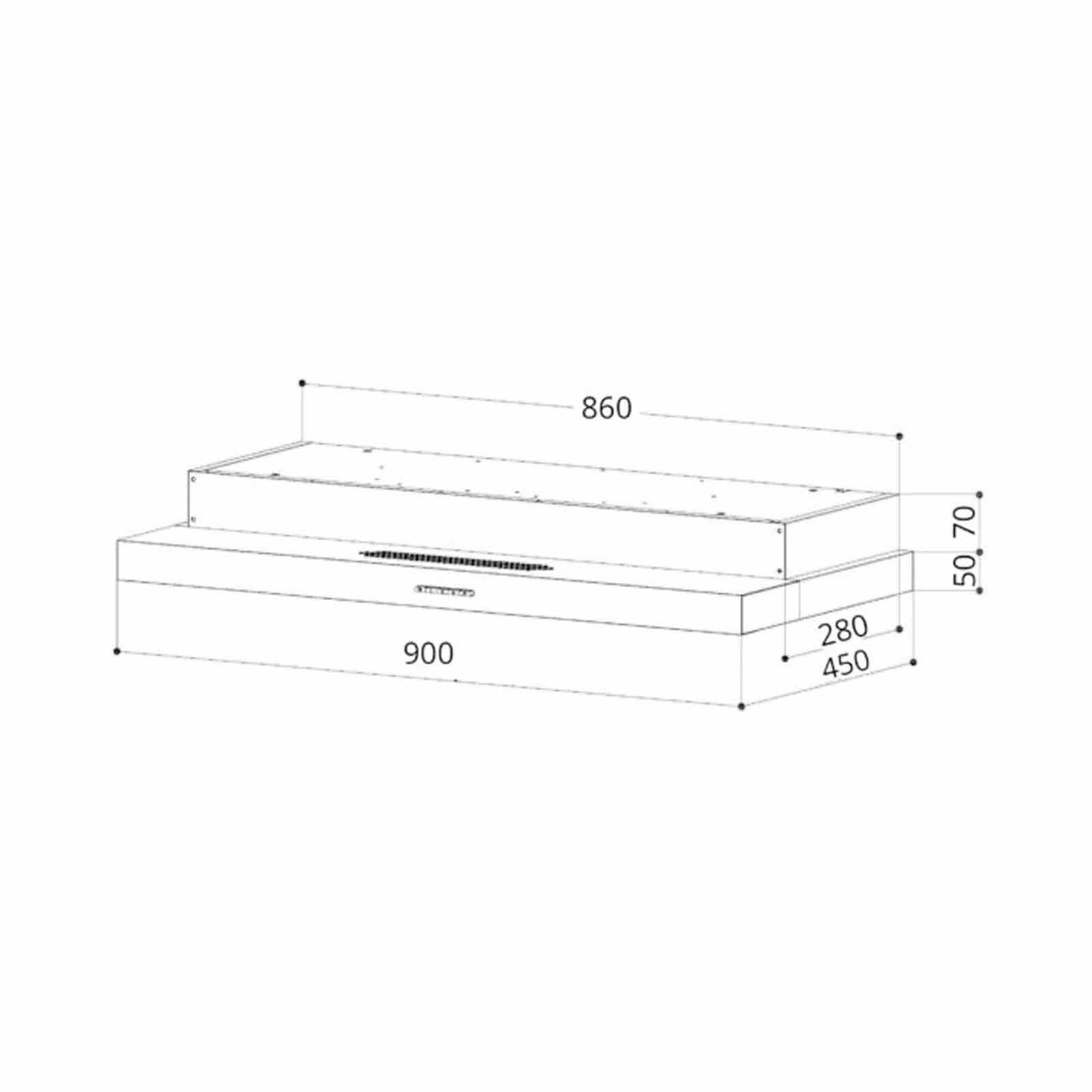 UNO Slim Line Cooker Hood (90cm) (exclude Installation) UA9112-image 2