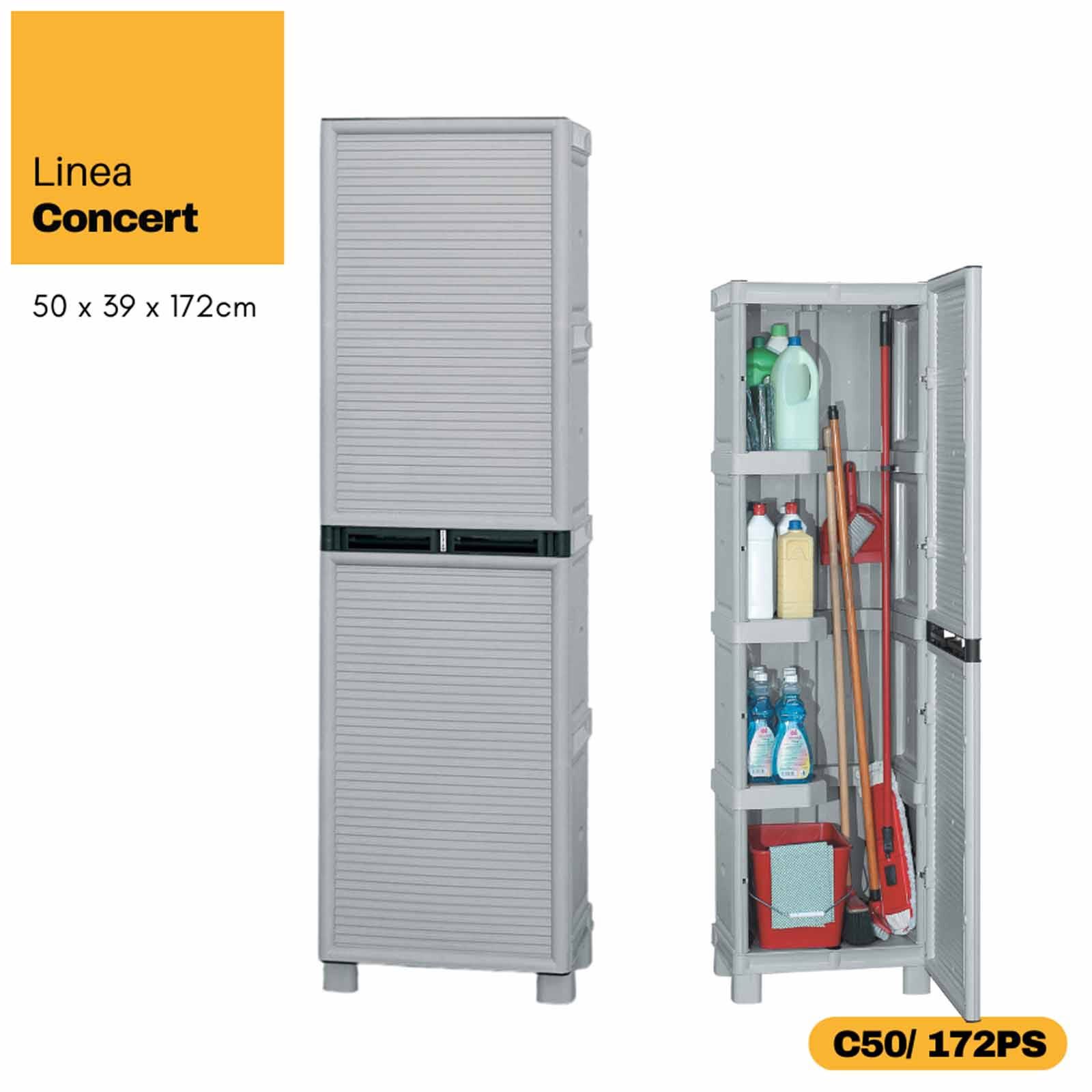 ARTPLAST Linea Concert Slim Multipurpose Cabinet 50x39x172cm CONCERT-image 7