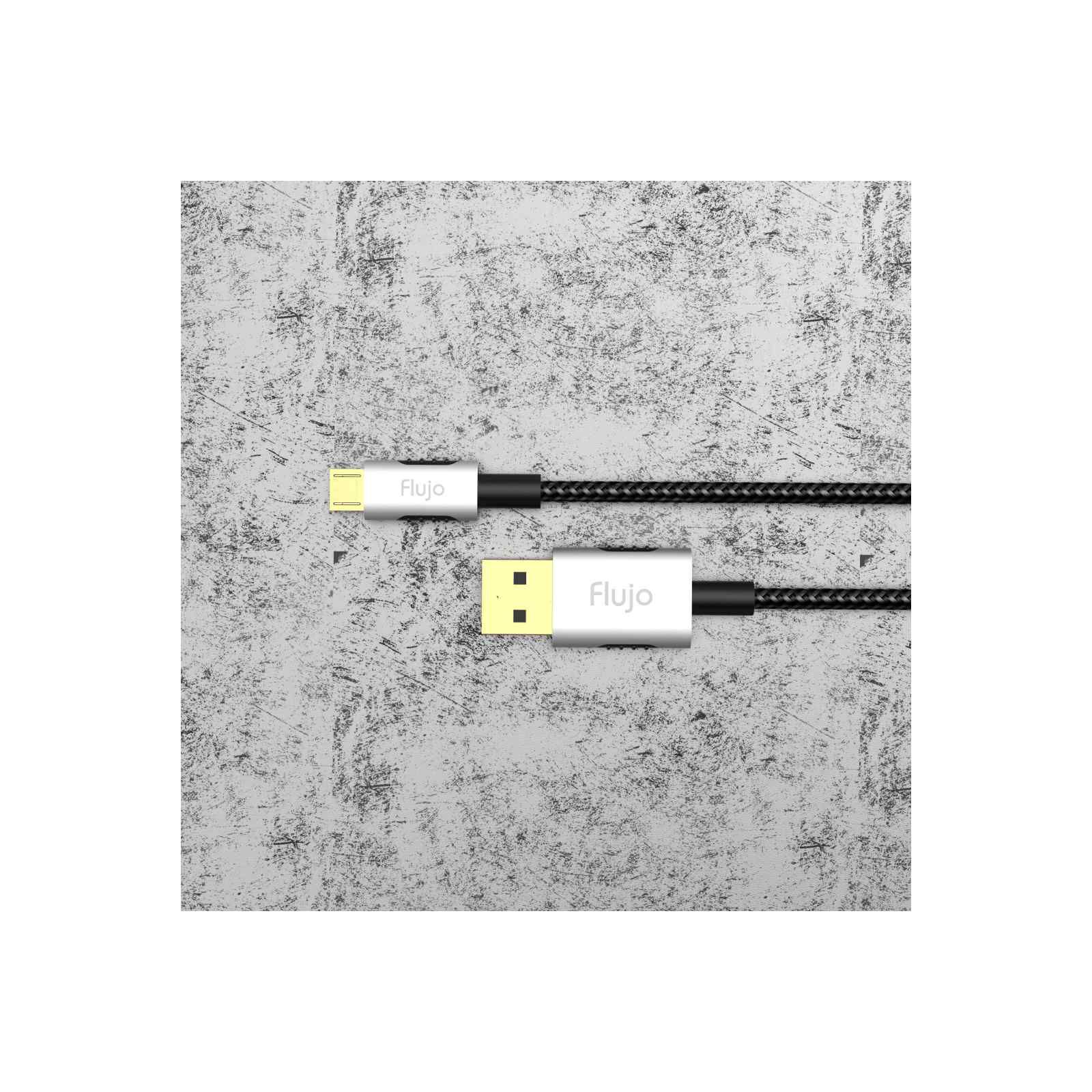FLUJO Micro Usb To Usb 2.0 Cable Silver FJ-X-28-S-image 1
