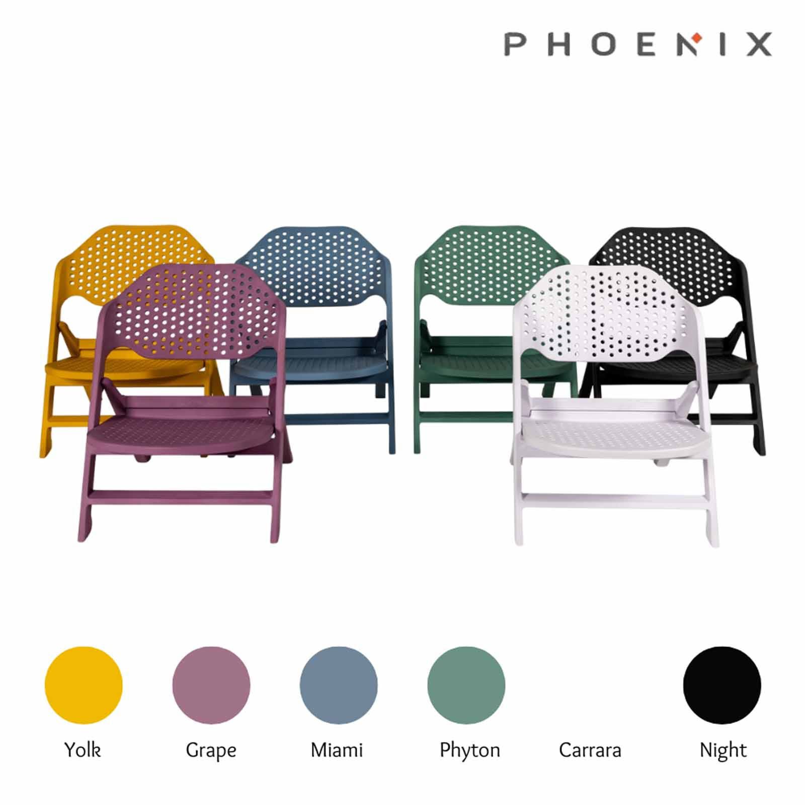 PHOENIX Cala Foldable Wide Chair Moon Black CALA-image 5