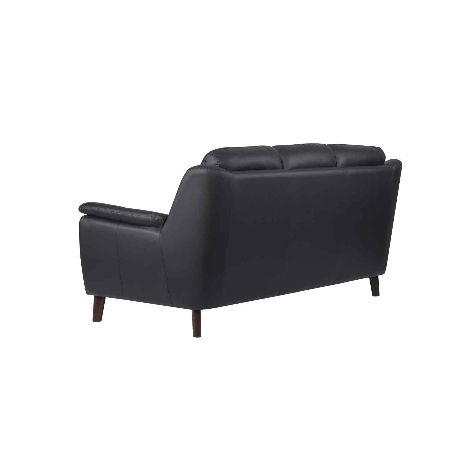 SOLOTTI 3 Seater (hl) Black Half Leather Sofa LIVIA-image 4