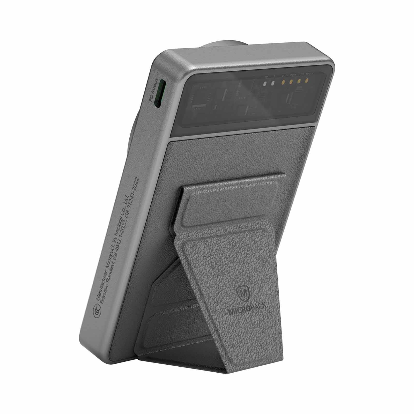 MICROPACK 3 In 1 Pd Fast Charging Magnetic Wireless Powerbank - Grey WPB-310-GY-image 11